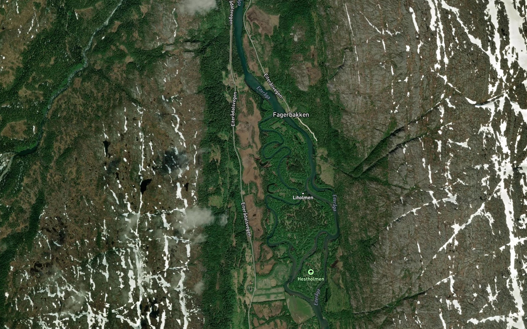Satellite map of the Agnettjonna