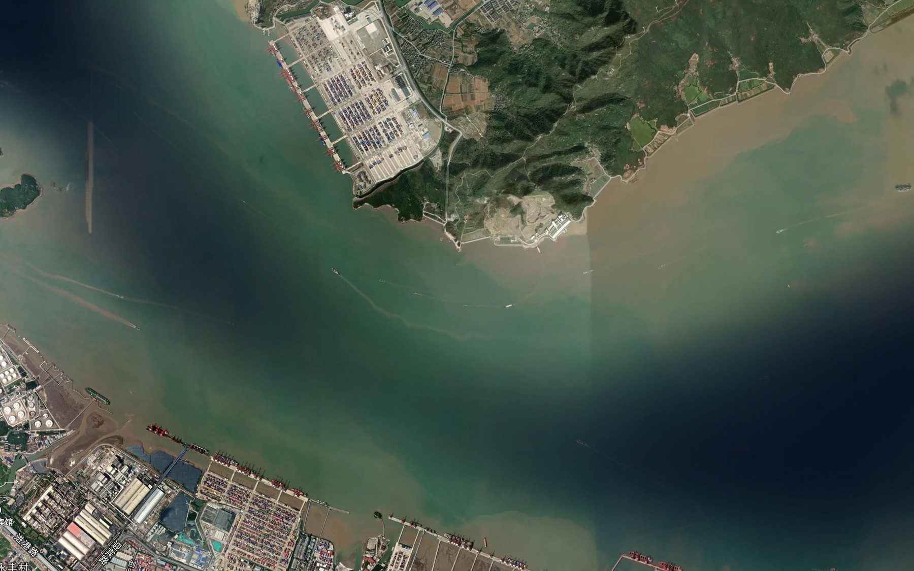 Satellite map of the Shuang Jiao
