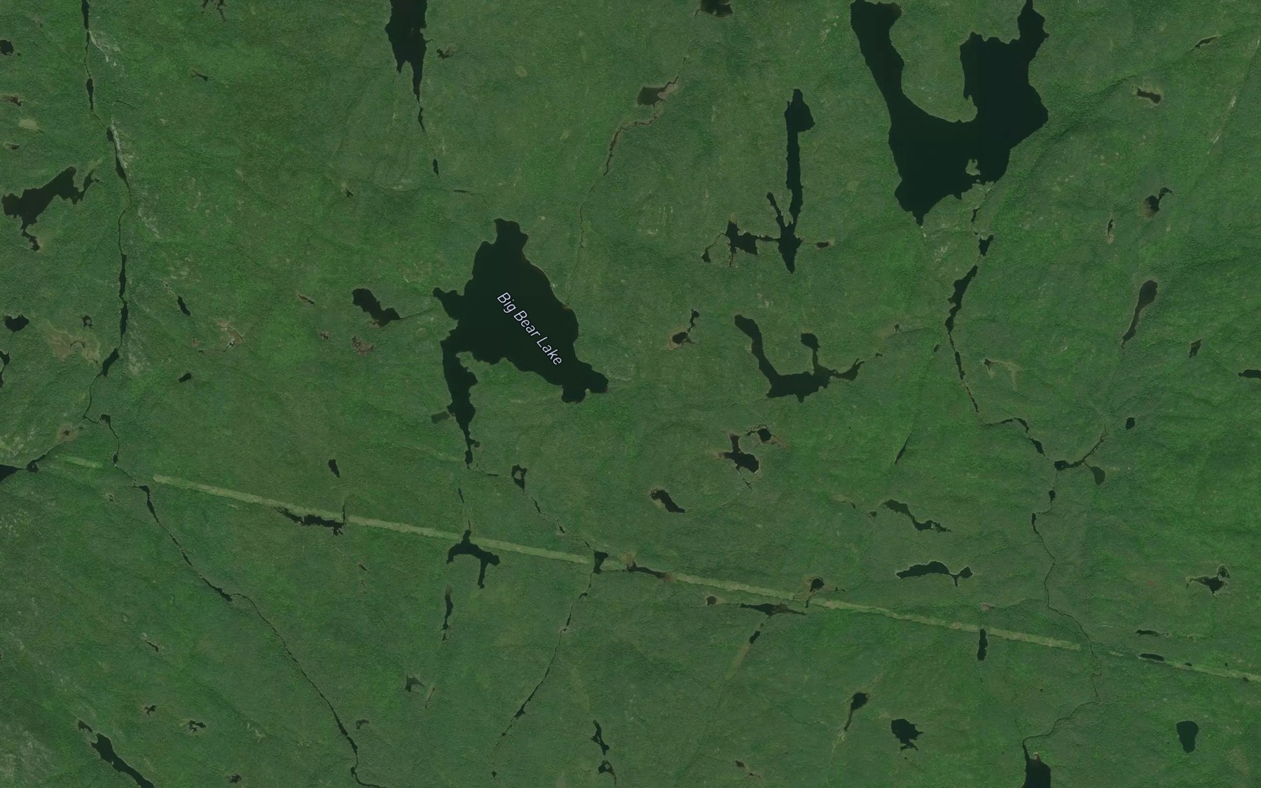 Satellite map of the McCuaig Creek