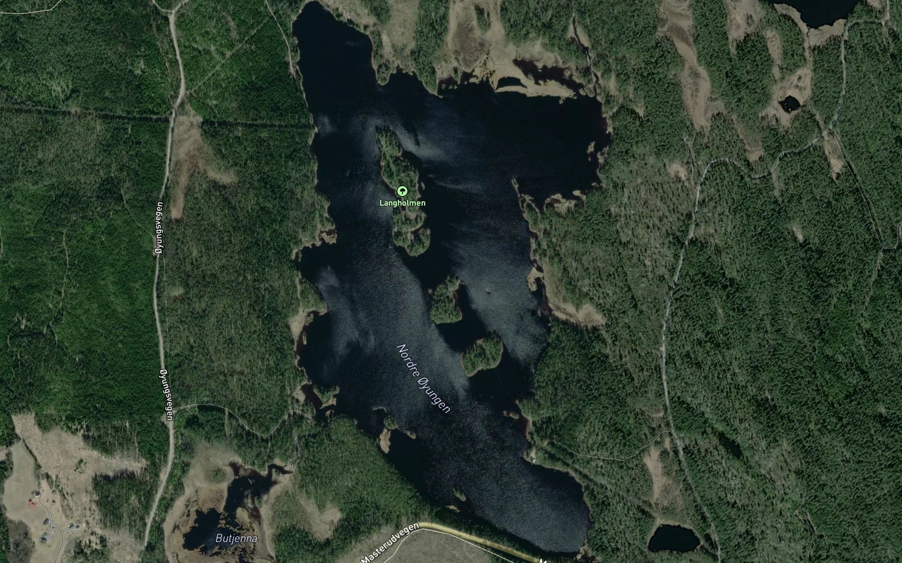 Satellite map of the Nordre Oyungen