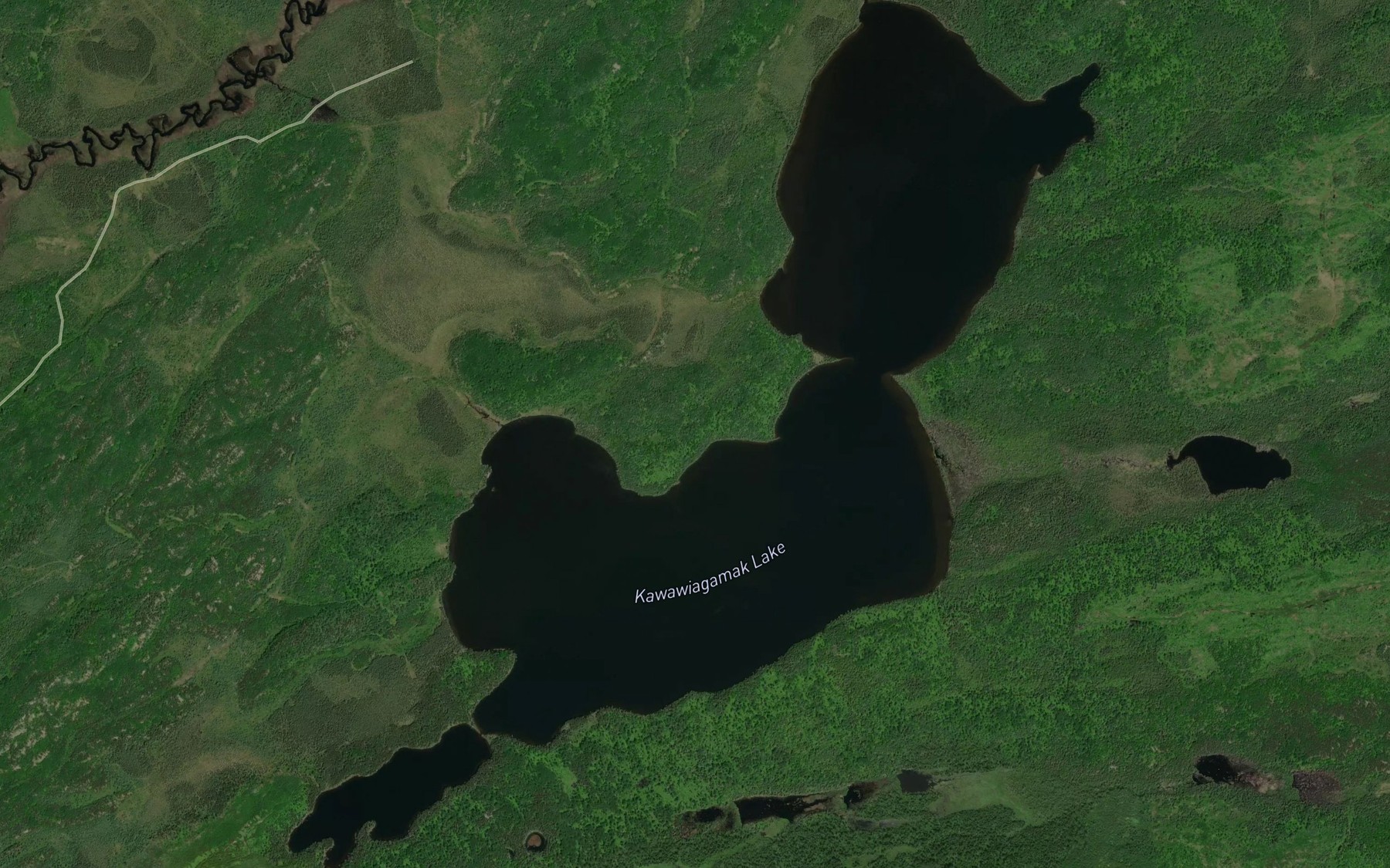 Satellite map of the Kawawiagamak Lake