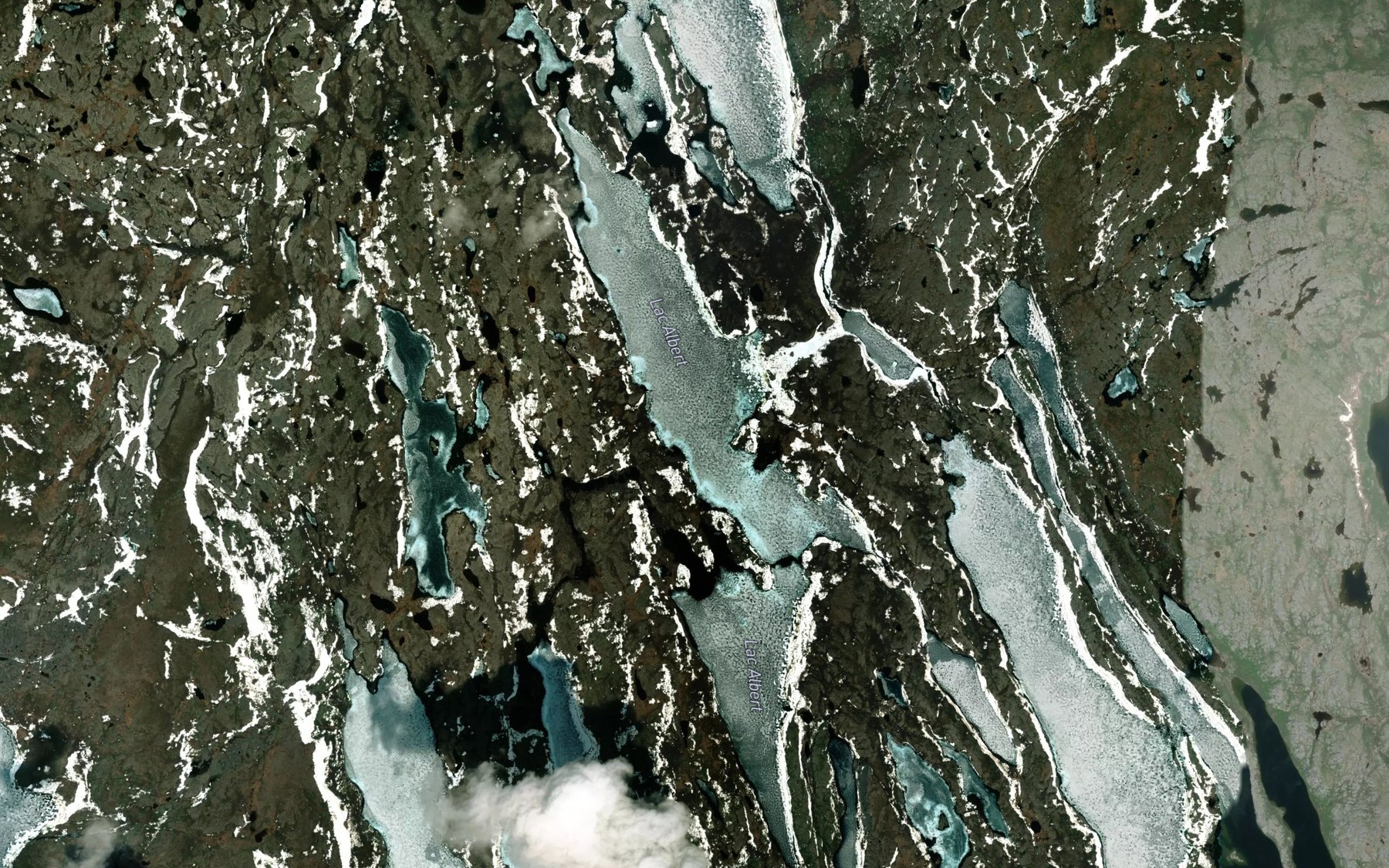 Satellite map of the Lac Albert