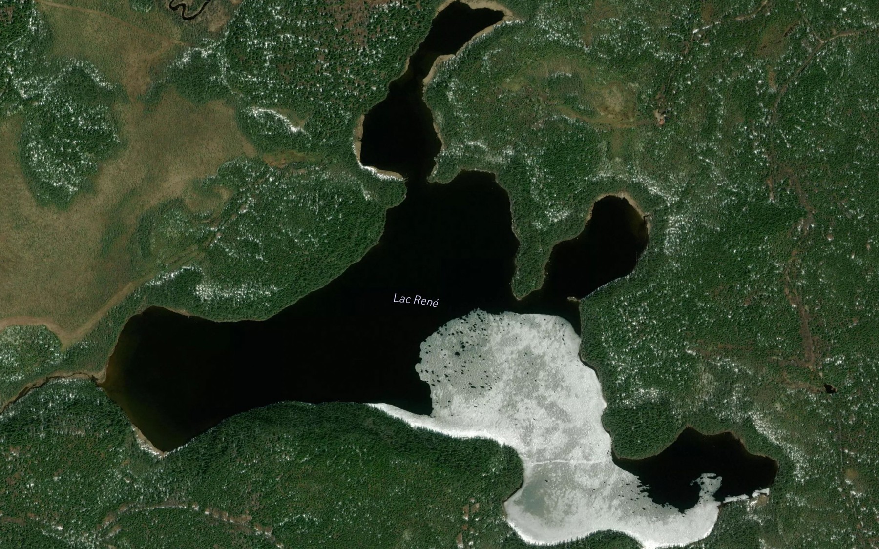 Satellite map of the Lac Rene