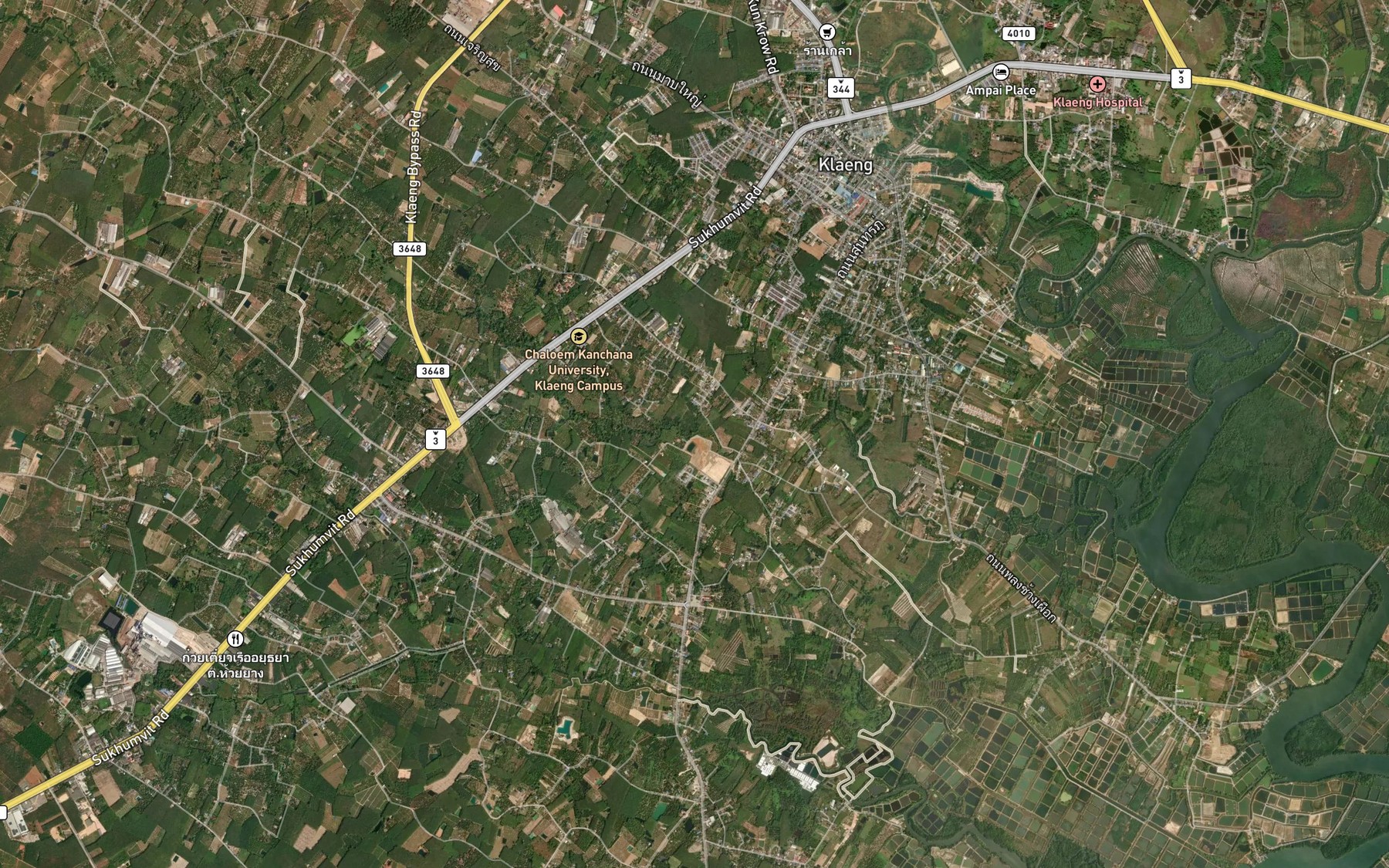 Satellite map of the Khlong Wa