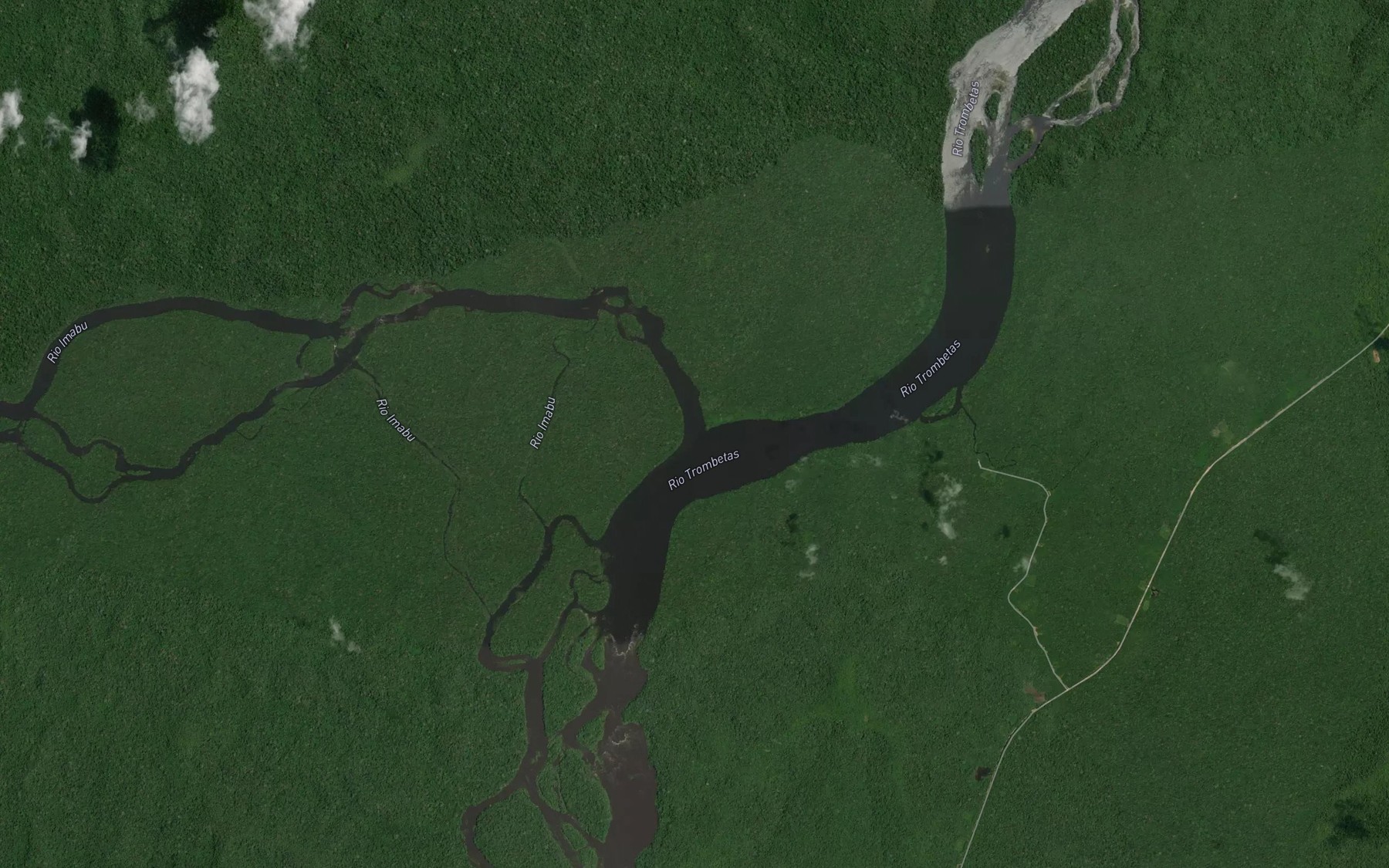 Satellite map of the Rio Cachorro