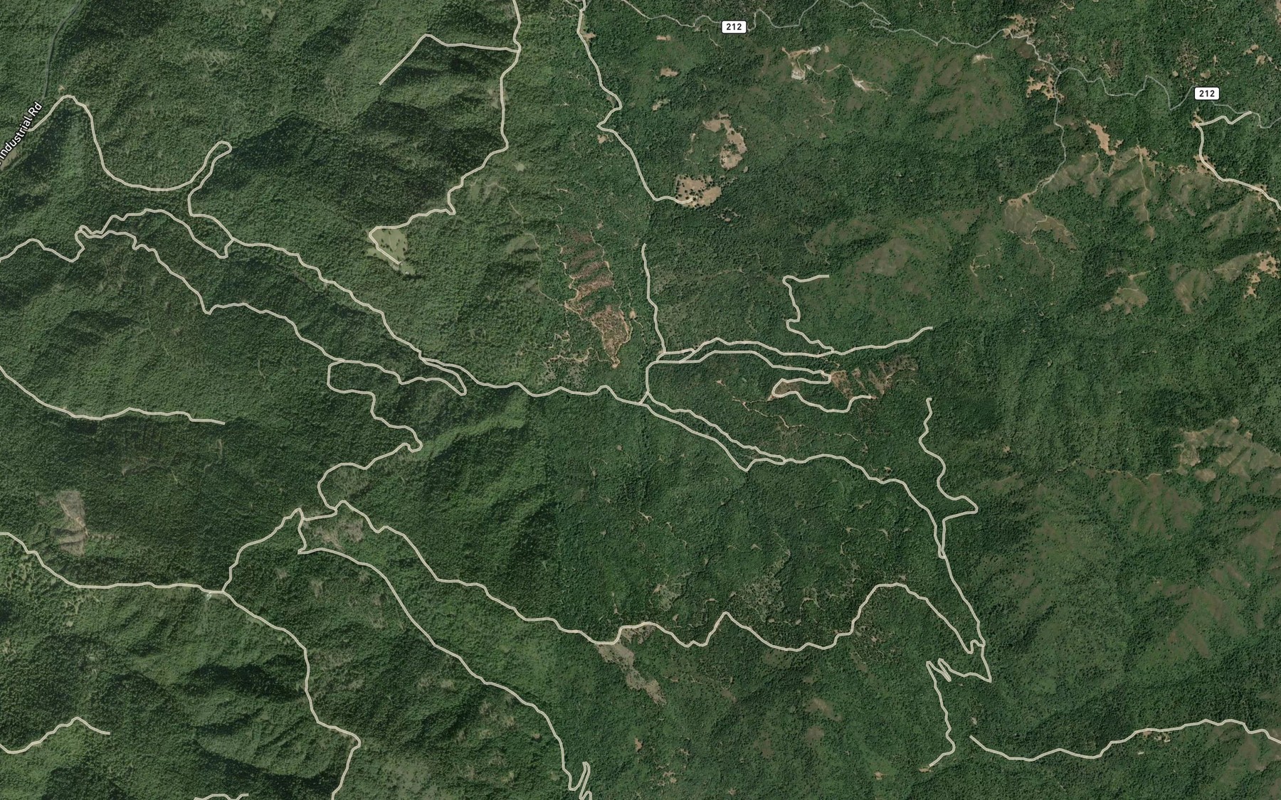 Satellite map of the Rose Creek