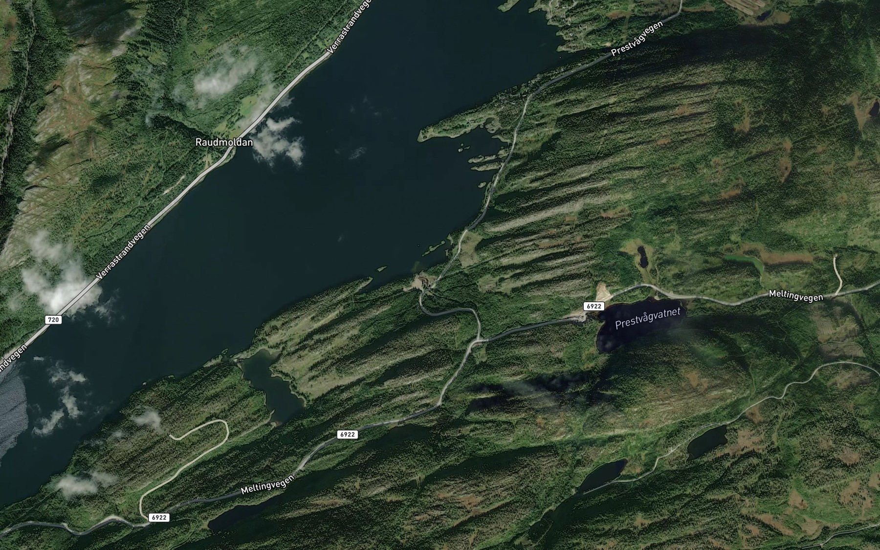 Satellite map of the Svarttjernbekken