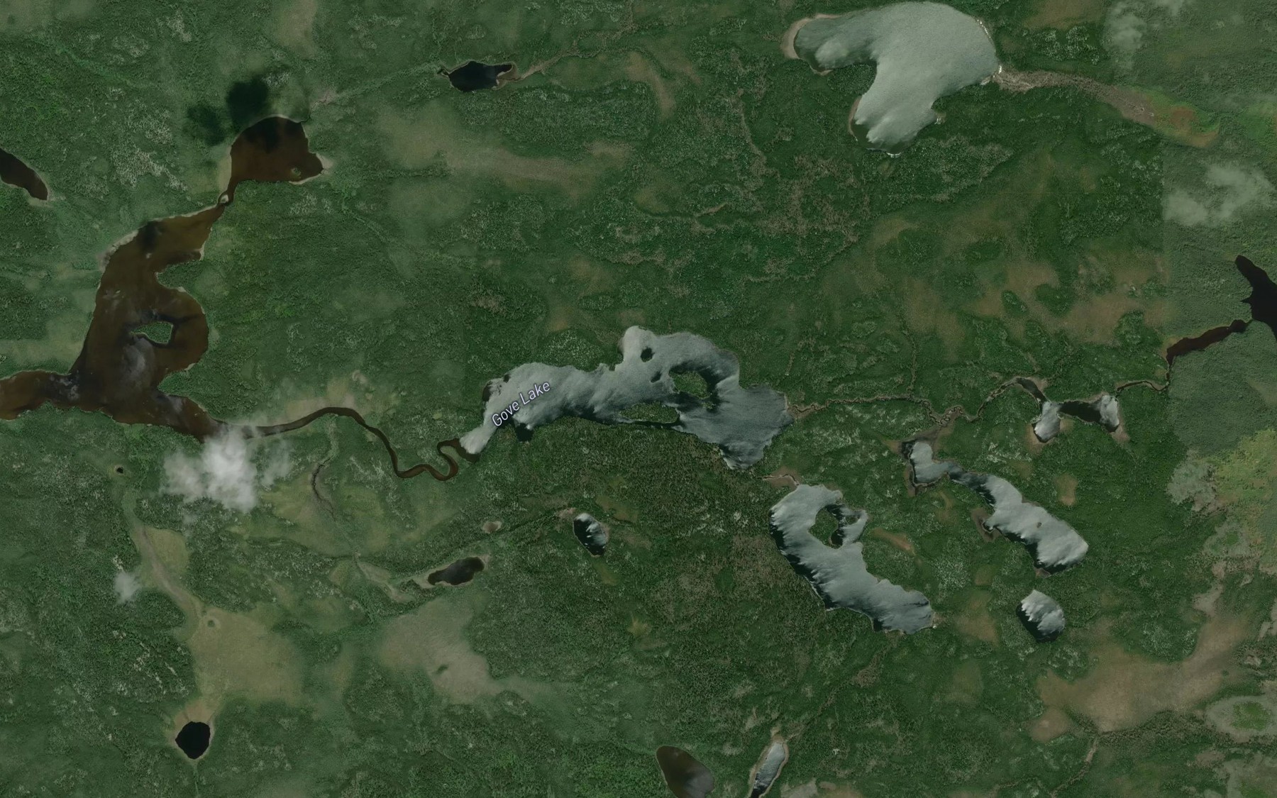 Satellite map of the Gove Lake