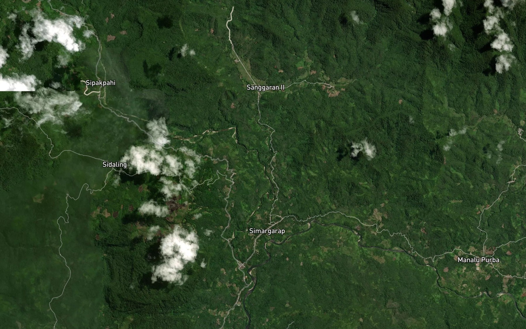 Satellite map of the Aek Sipakpahi