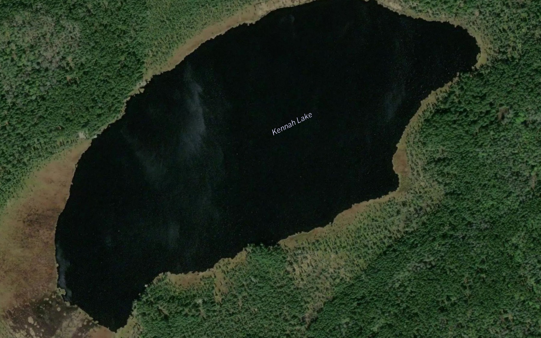 Satellite map of the Kennah Lake