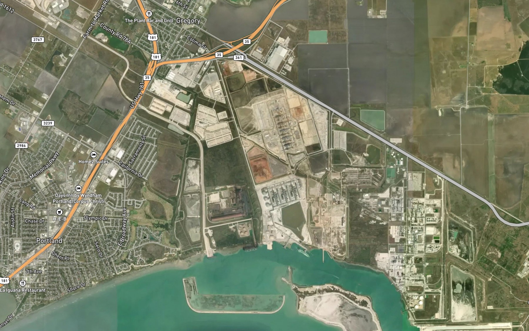 Satellite map of the Reynolds Metal Company Reservoir