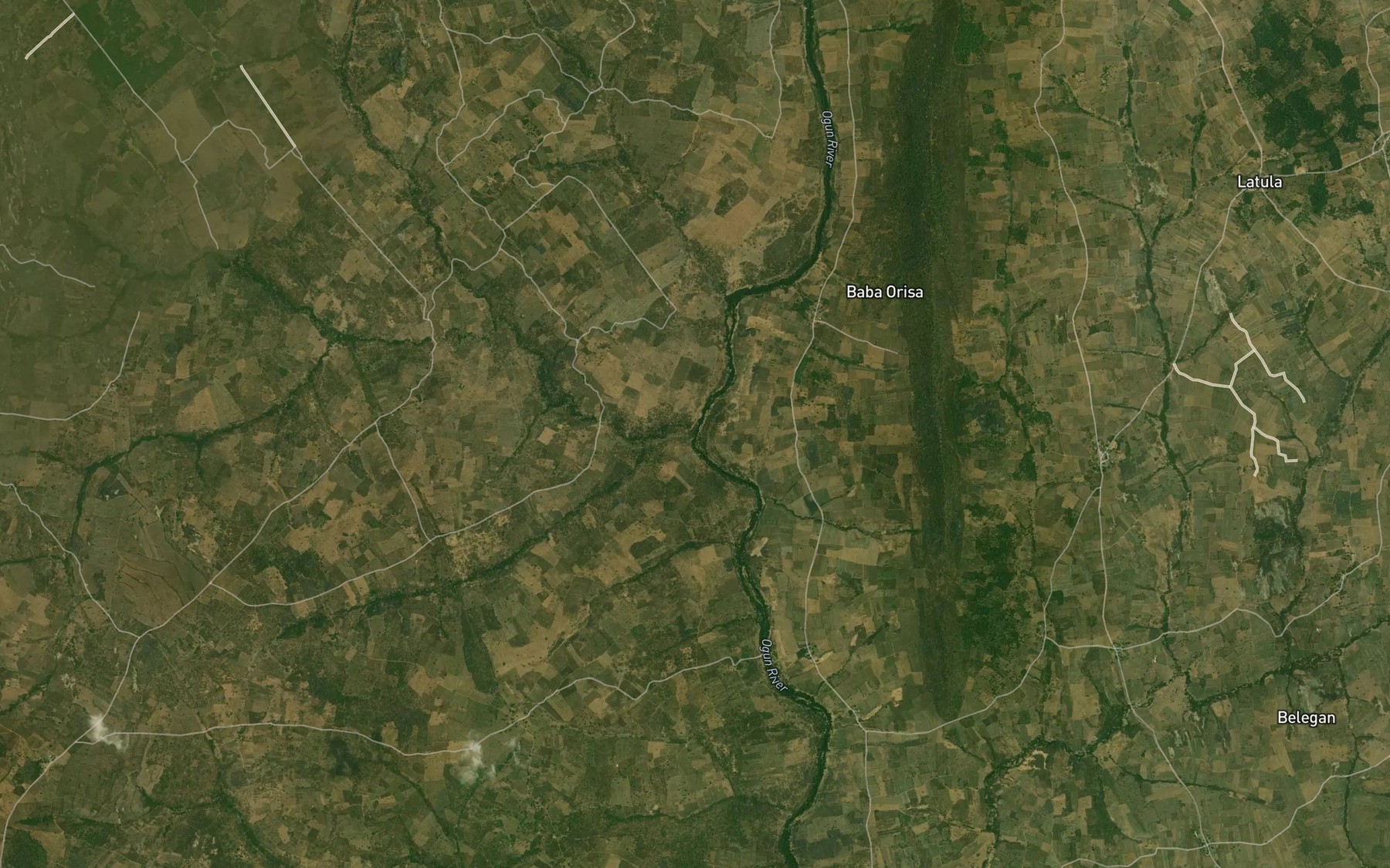 Satellite map of the River Olokun