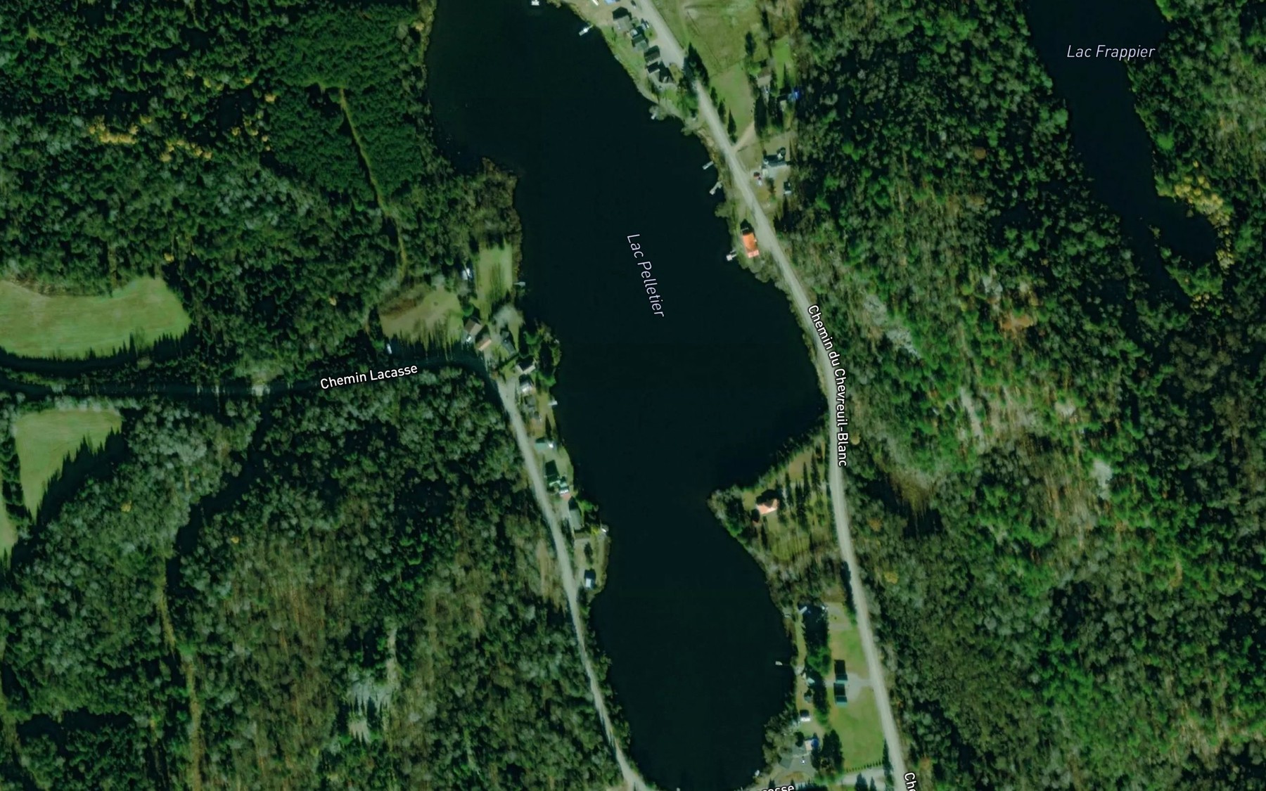 Satellite map of the Lac Pelletier