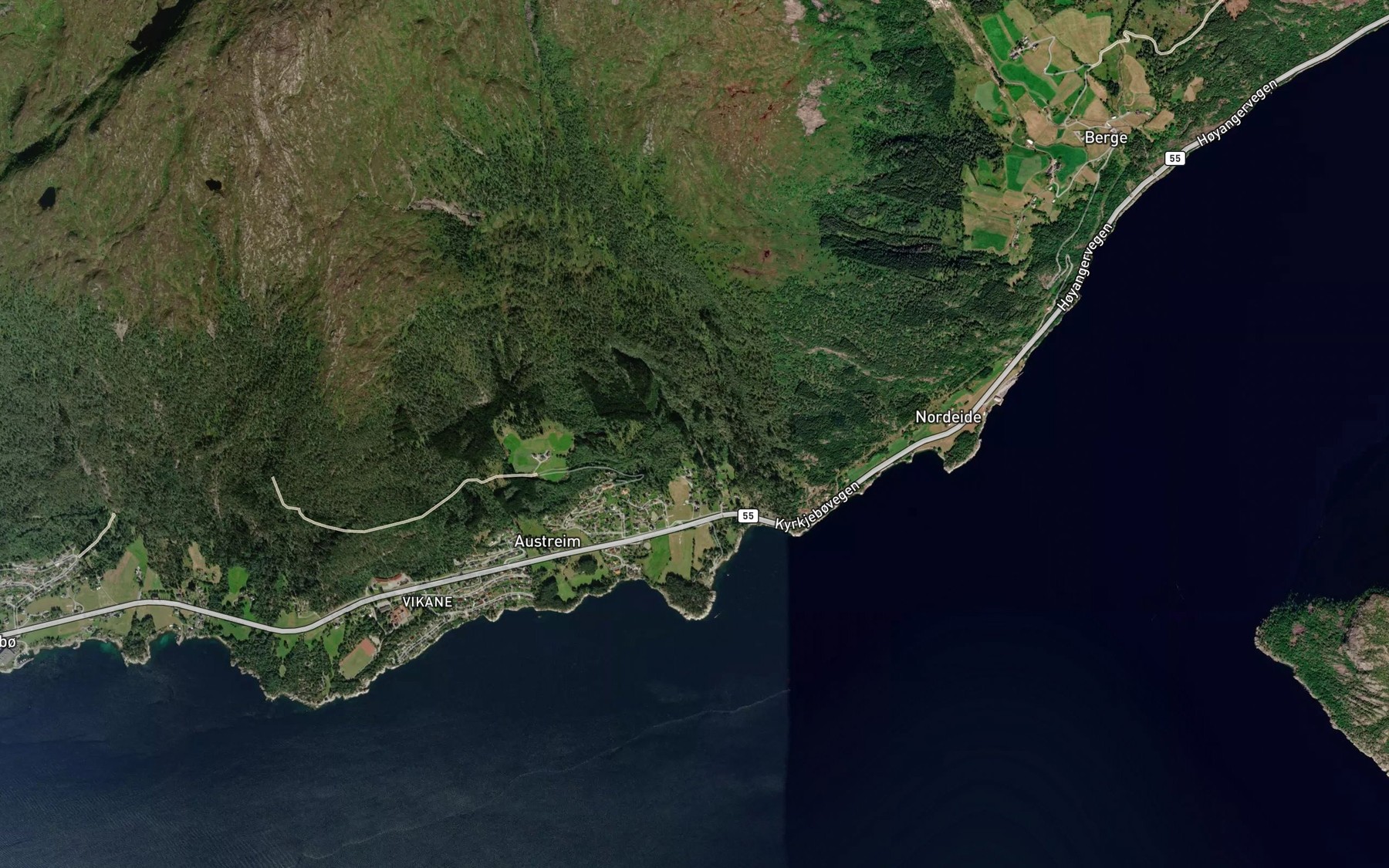 Satellite map of the Austreimselva