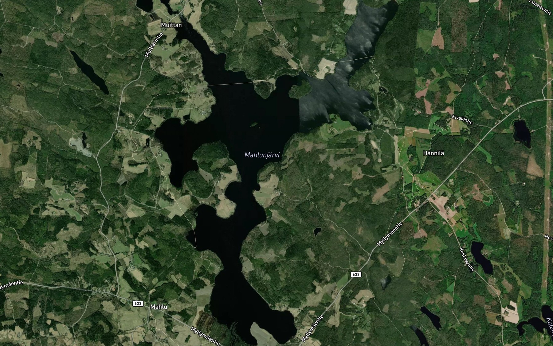 Satellite map of the Mahlunjarvi