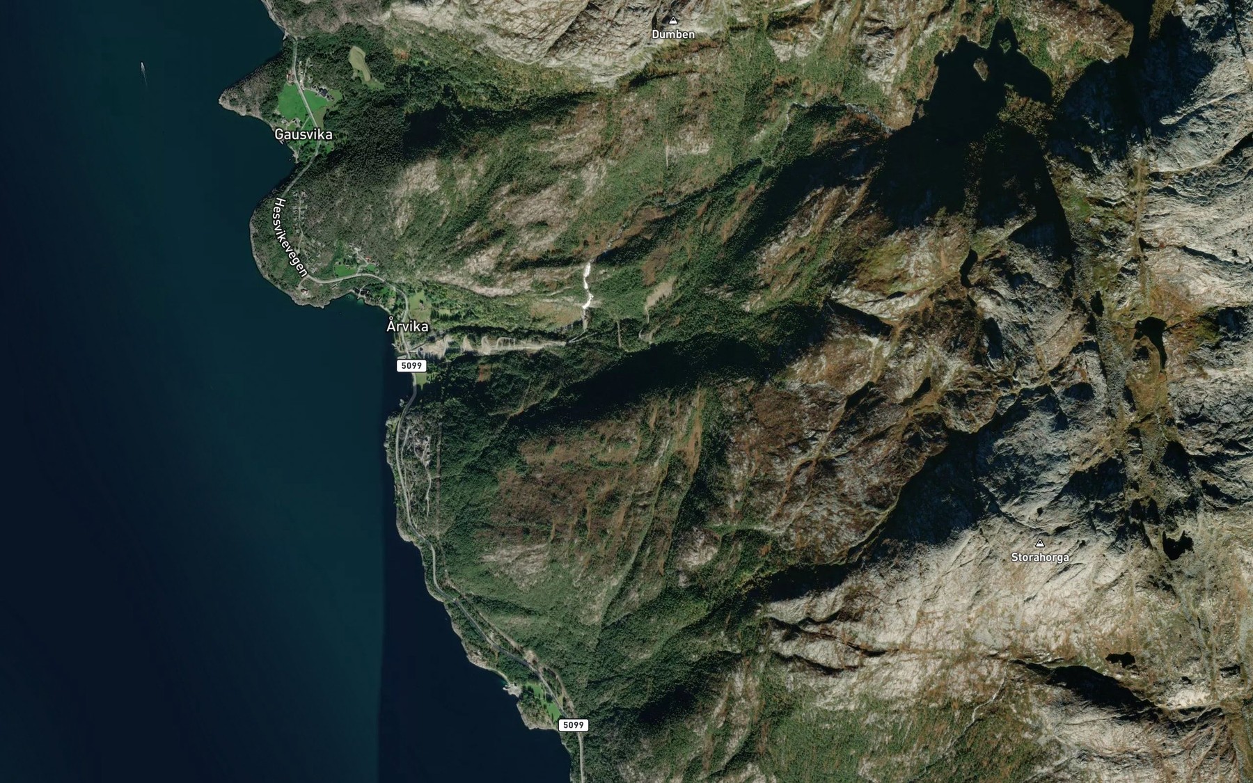 Satellite map of the Kvisla
