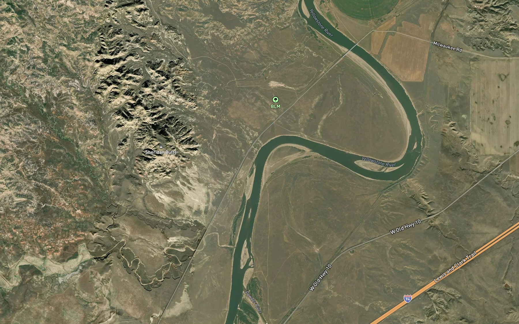 Satellite map of the Wolf Rapids