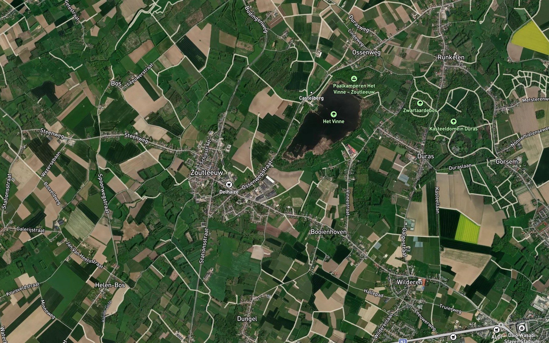 Satellite map of the Leugebeek