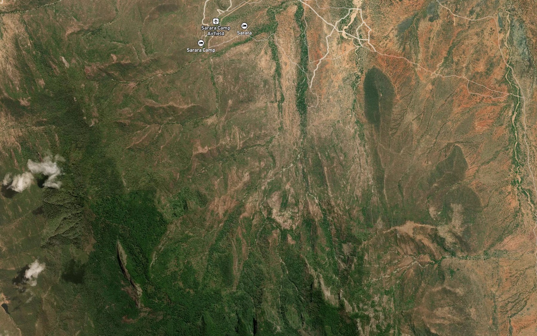 Satellite map of the Serara