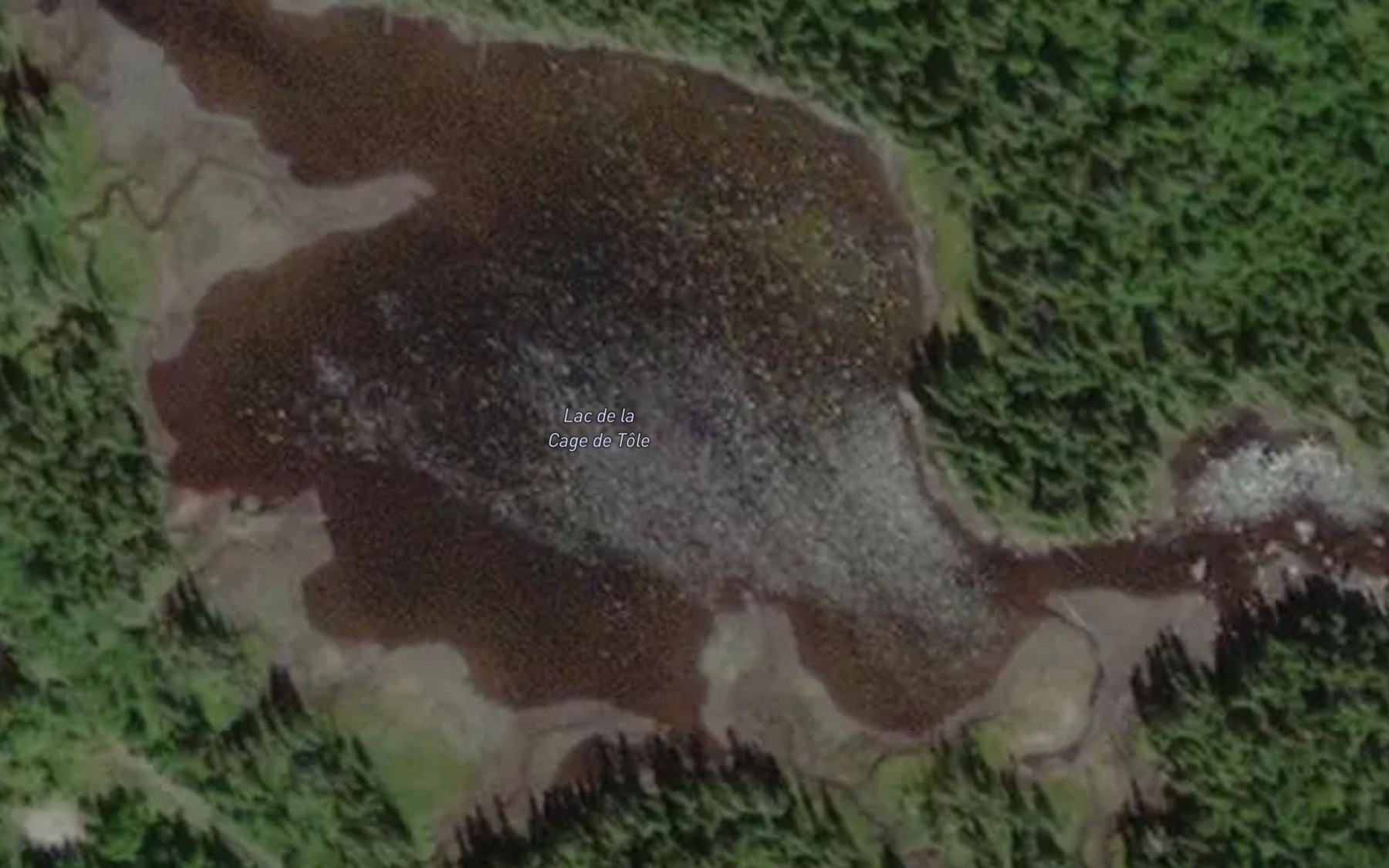 Satellite map of the Lac de la Cage de Tole