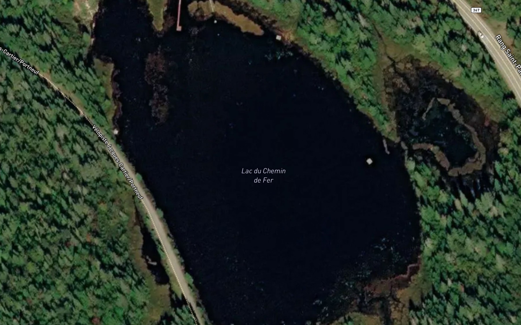 Satellite map of the Lac du Chemin de Fer