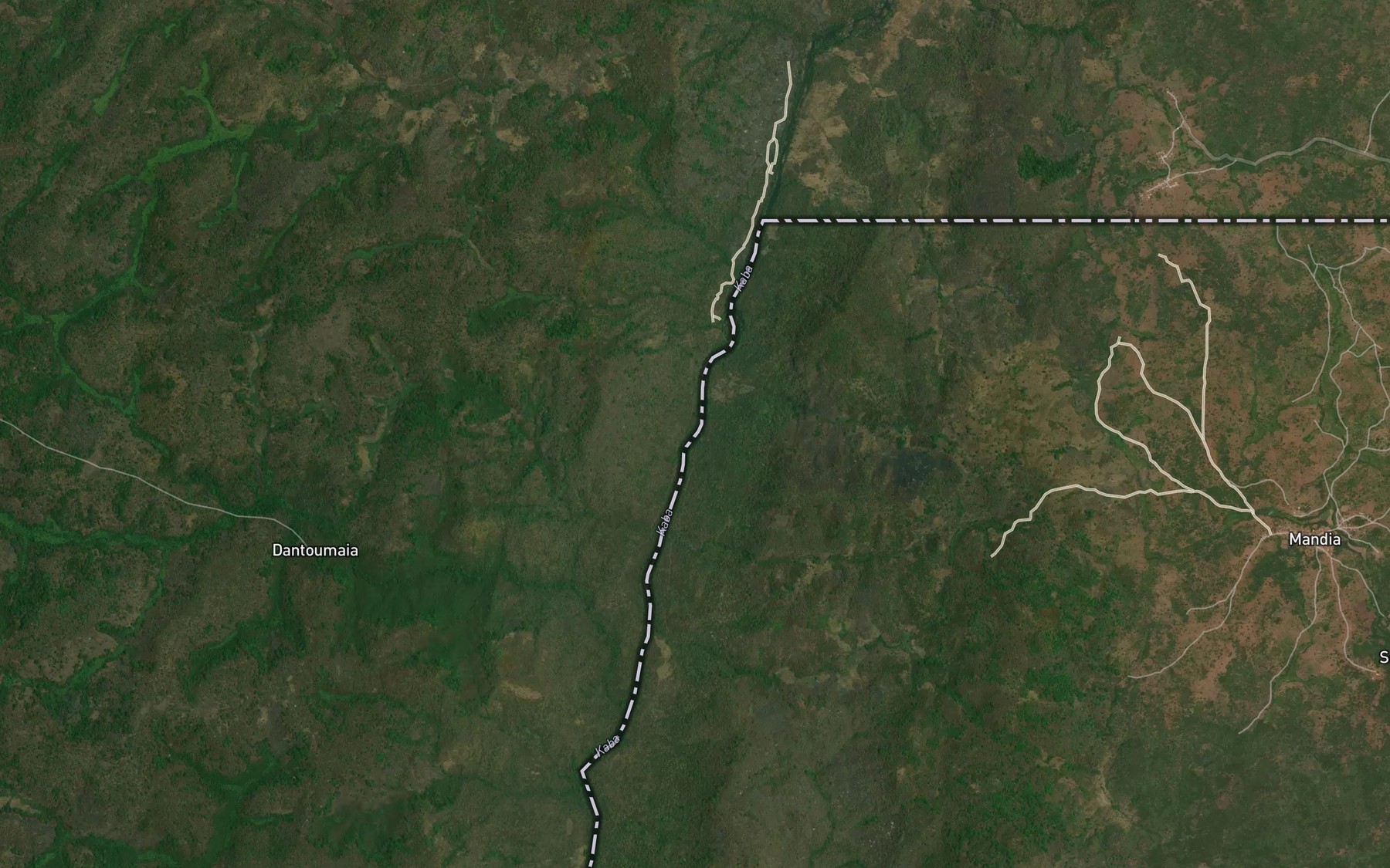 Satellite map of the Beli