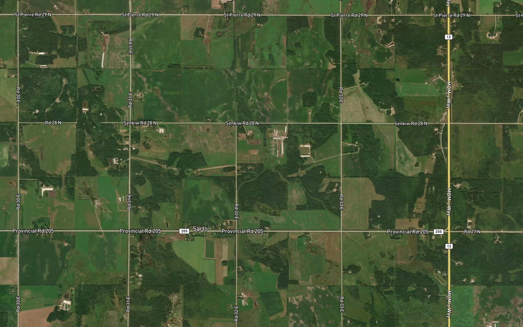Satellite map of the Pansy Drain