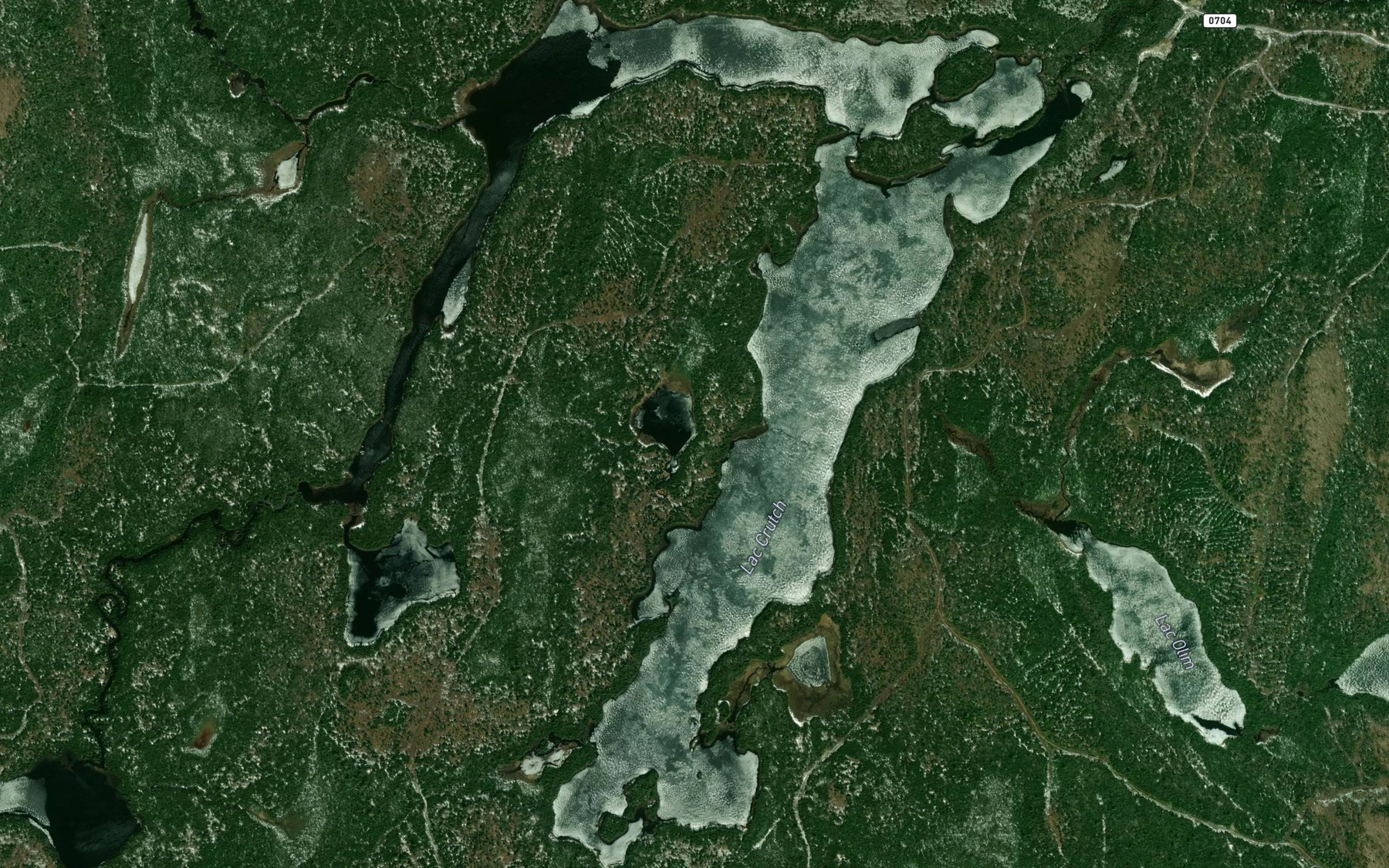 Satellite map of the Lac Crutch