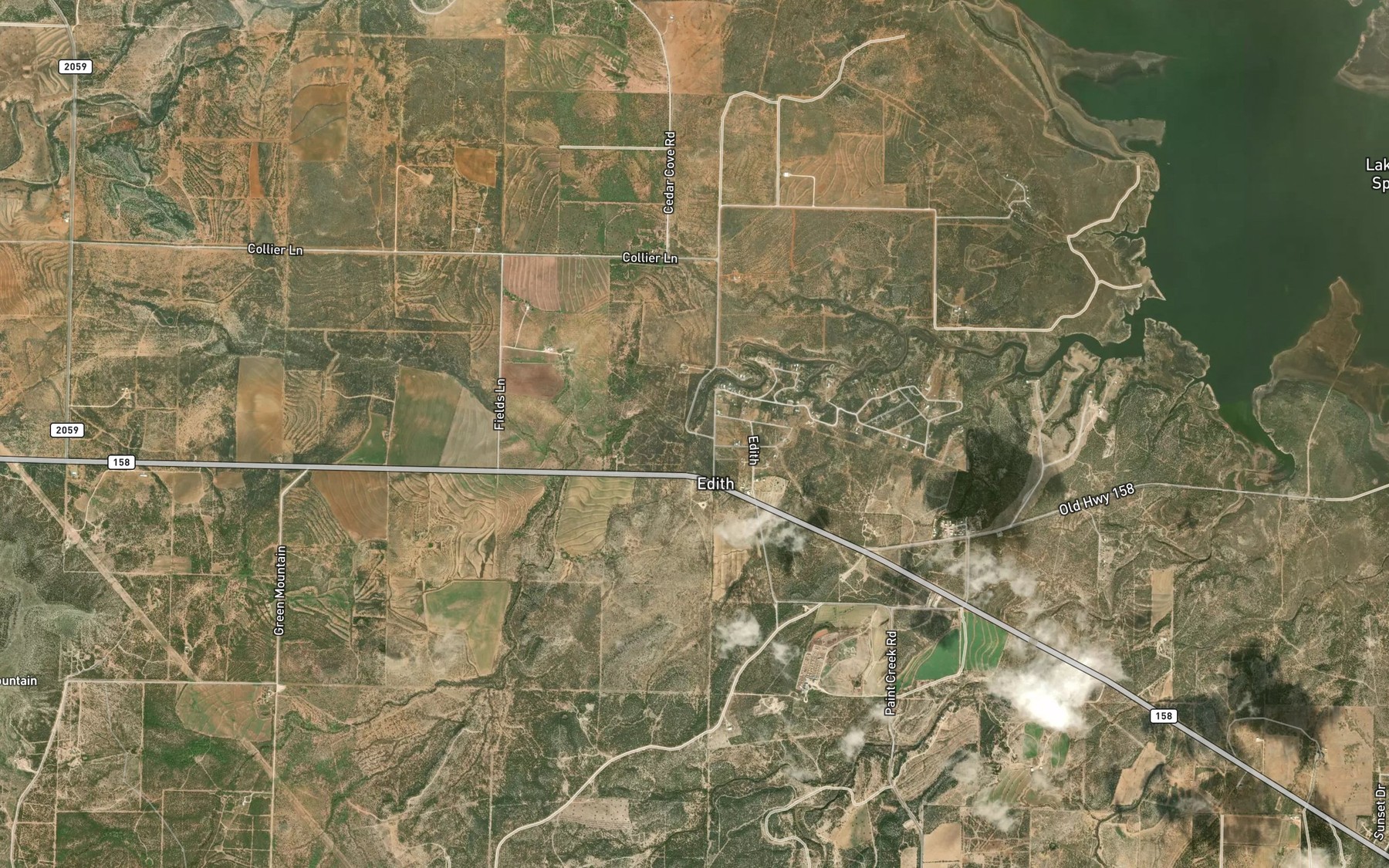 Satellite map of the Dripping Springs