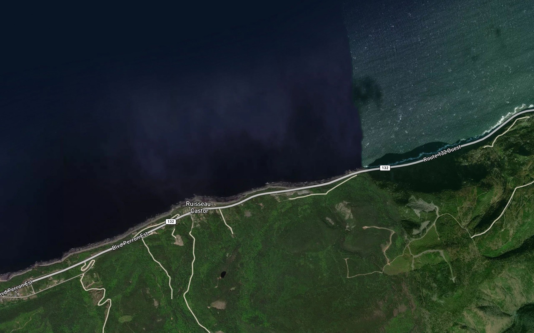 Satellite map of the Anse a Jean