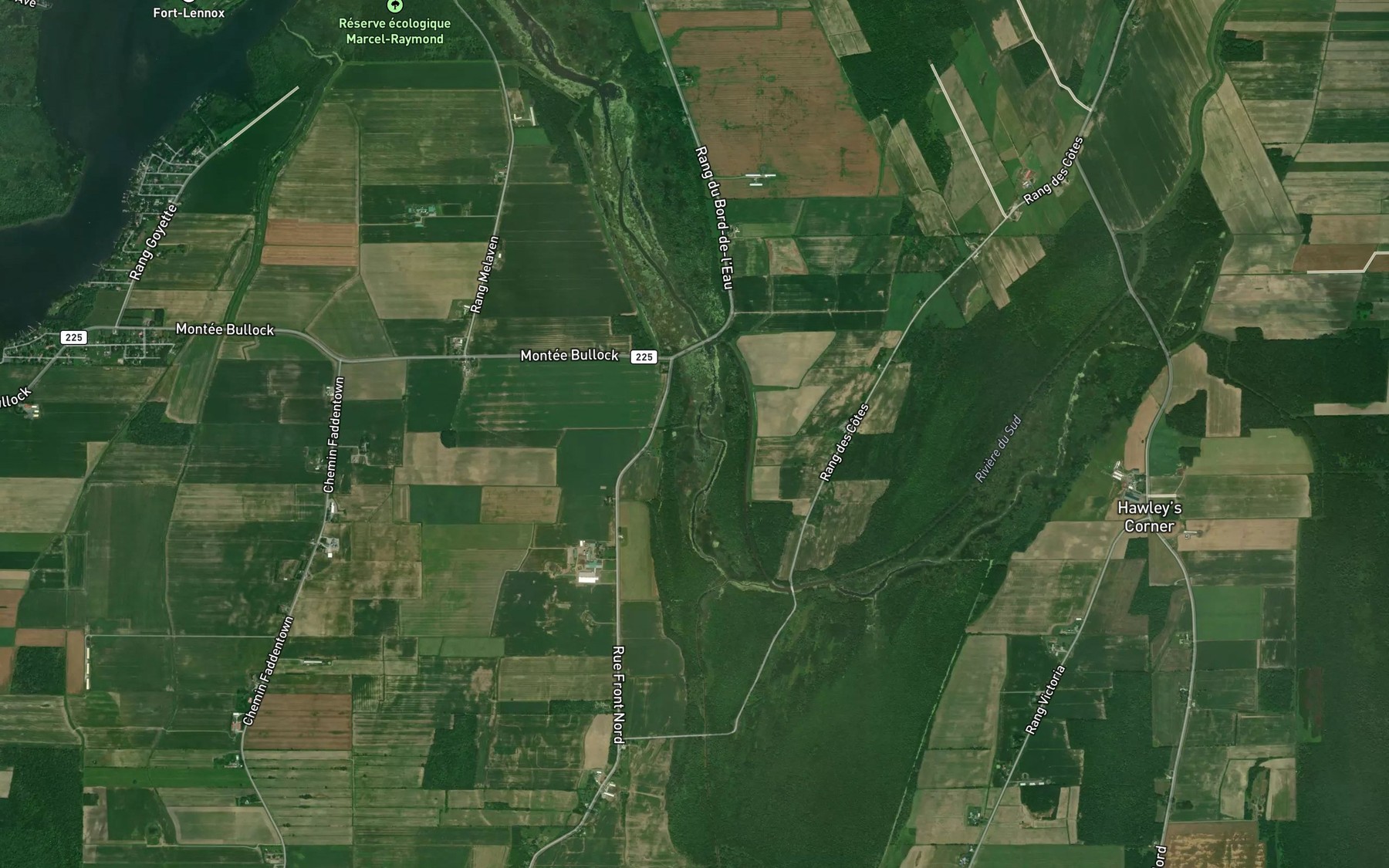 Satellite map of the Ruisseau Hauver-Metivier