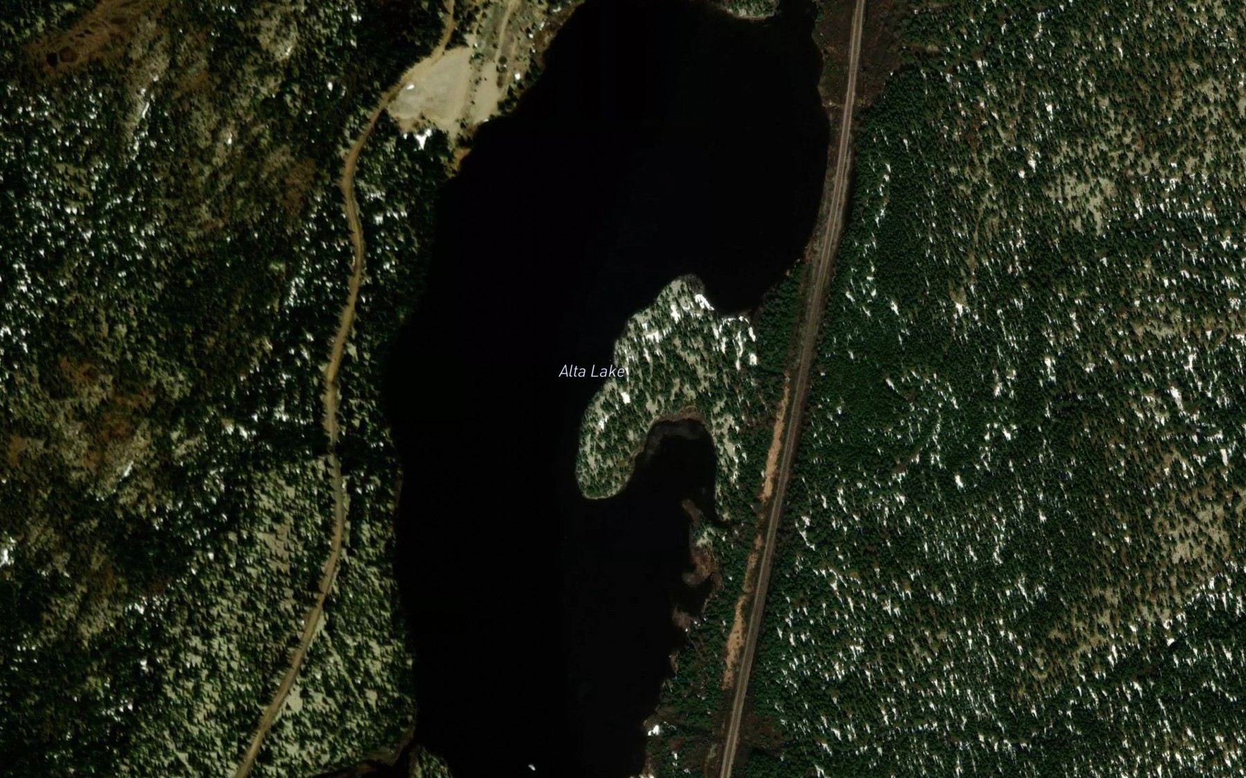 Satellite map of the Lac Alta