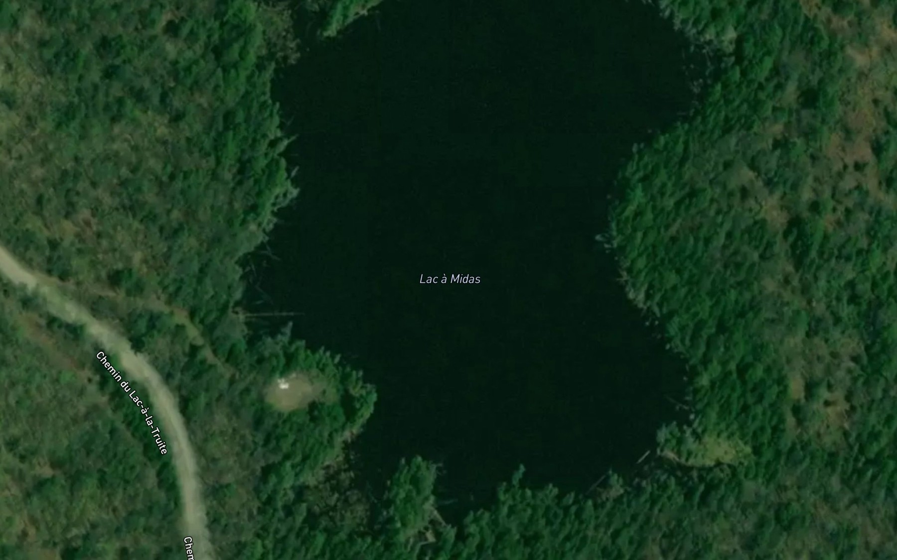 Satellite map of the Lac a Midas