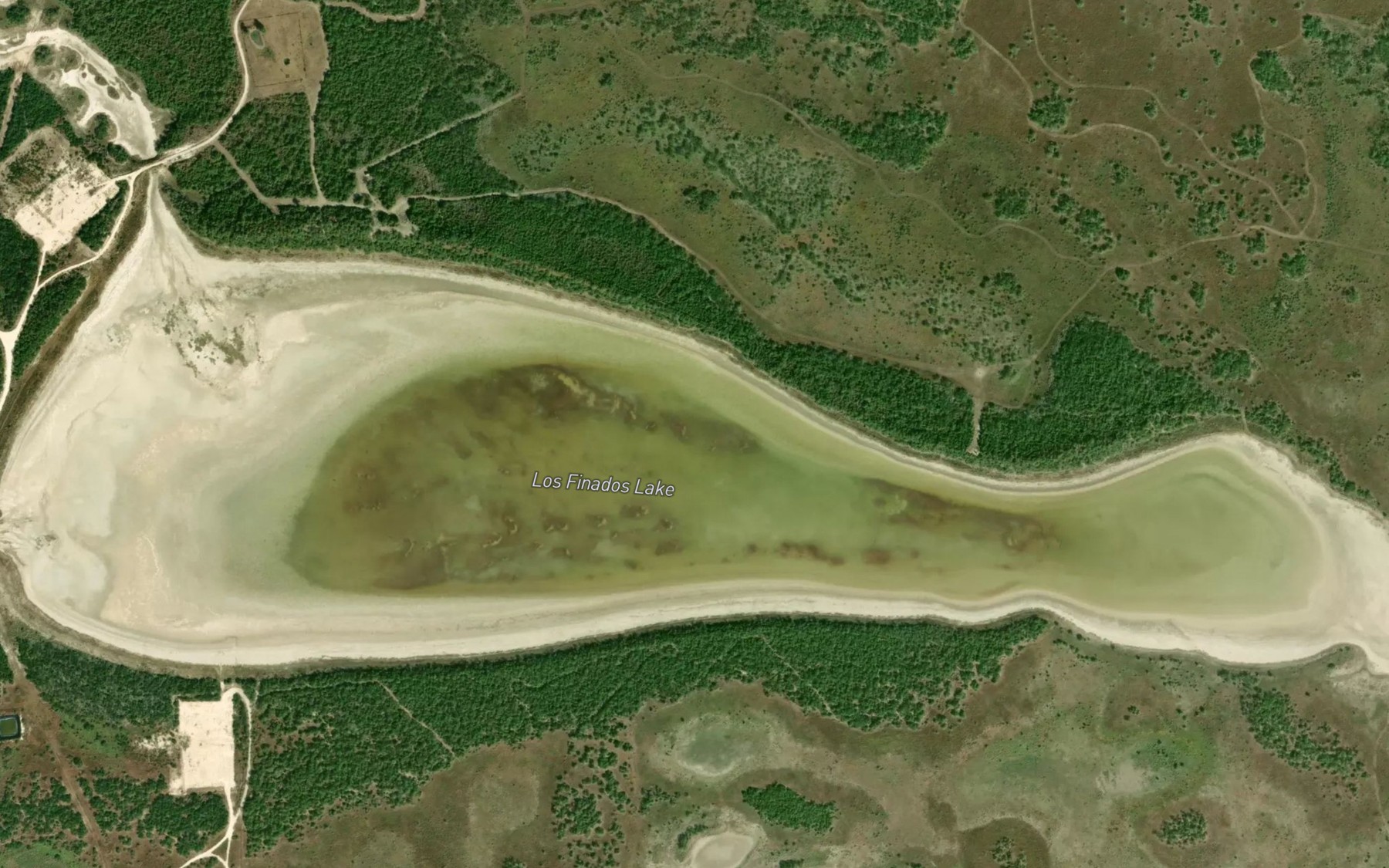 Satellite map of the Los Finados Lake
