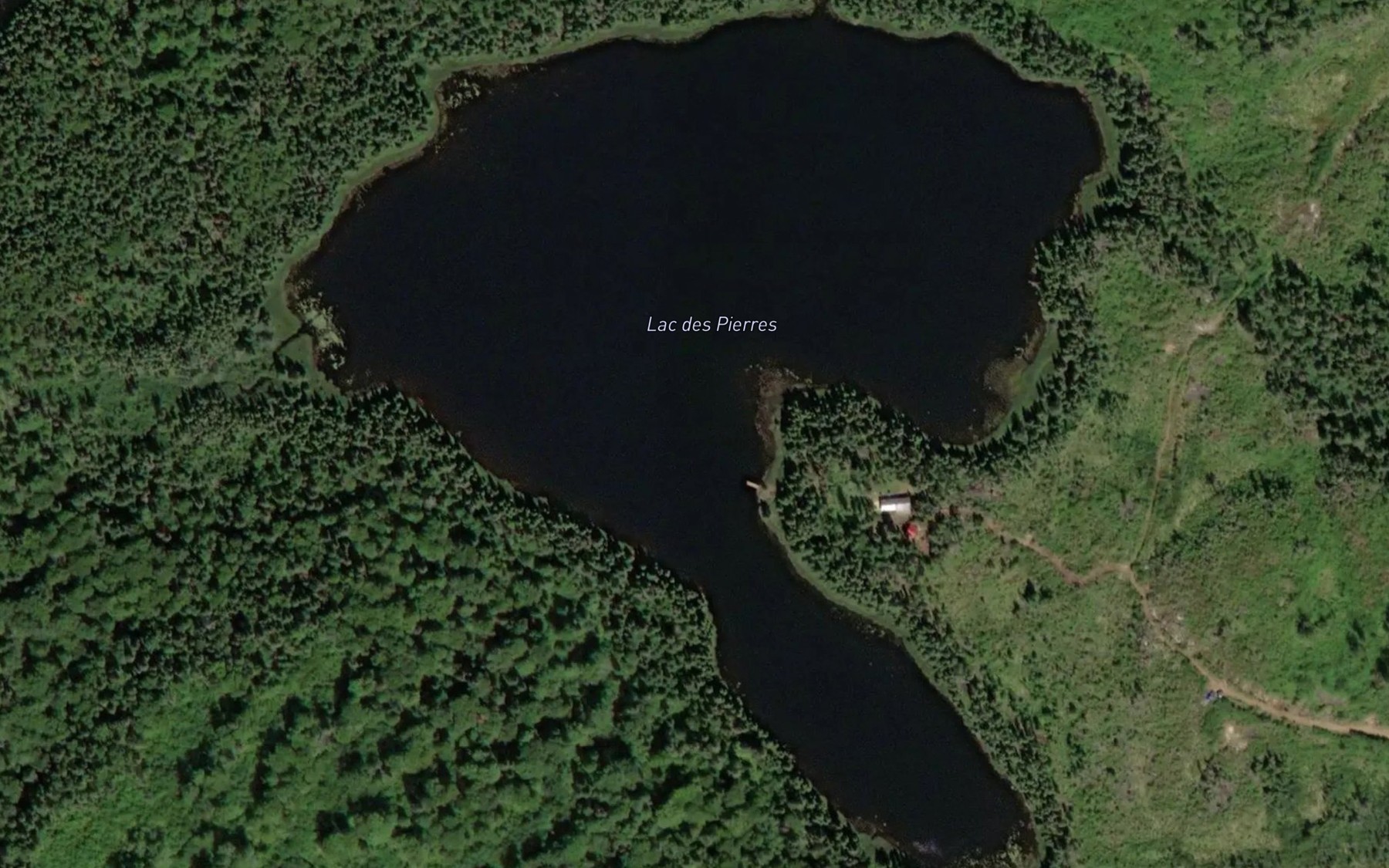Satellite map of the Lac des Pierres