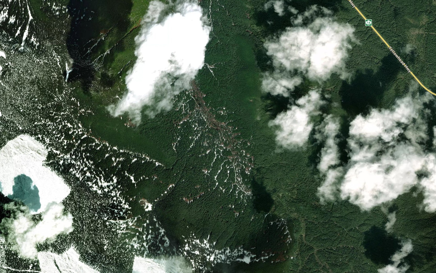 Satellite map of the Maclaurin Creek