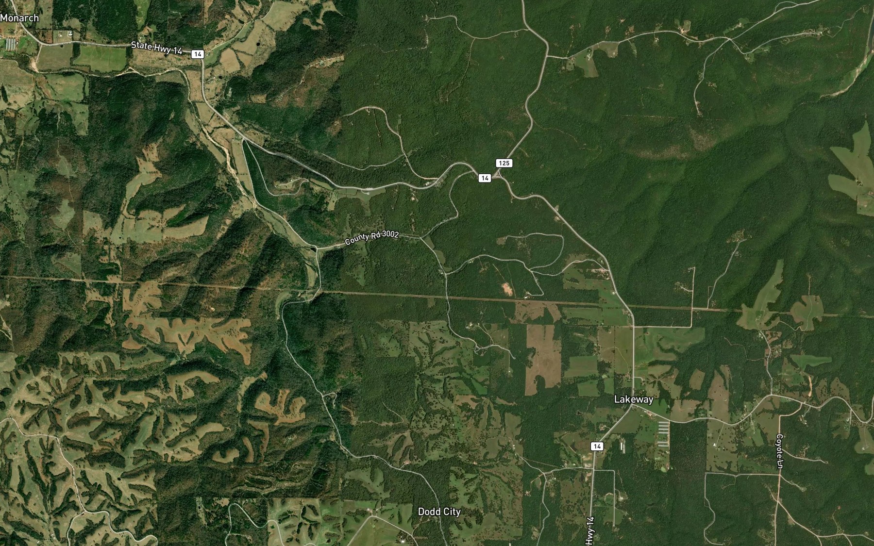 Satellite map of the Chapman Spring