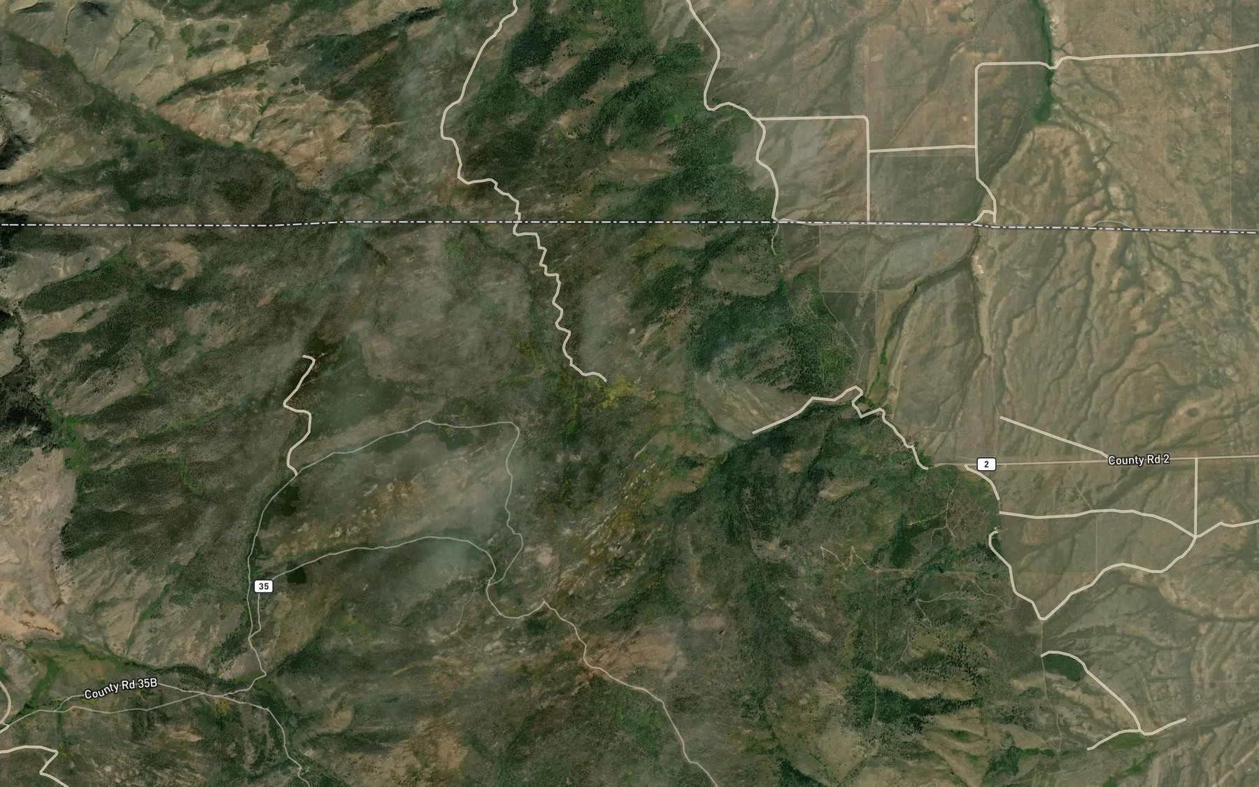 Satellite map of the Wills Reservoir