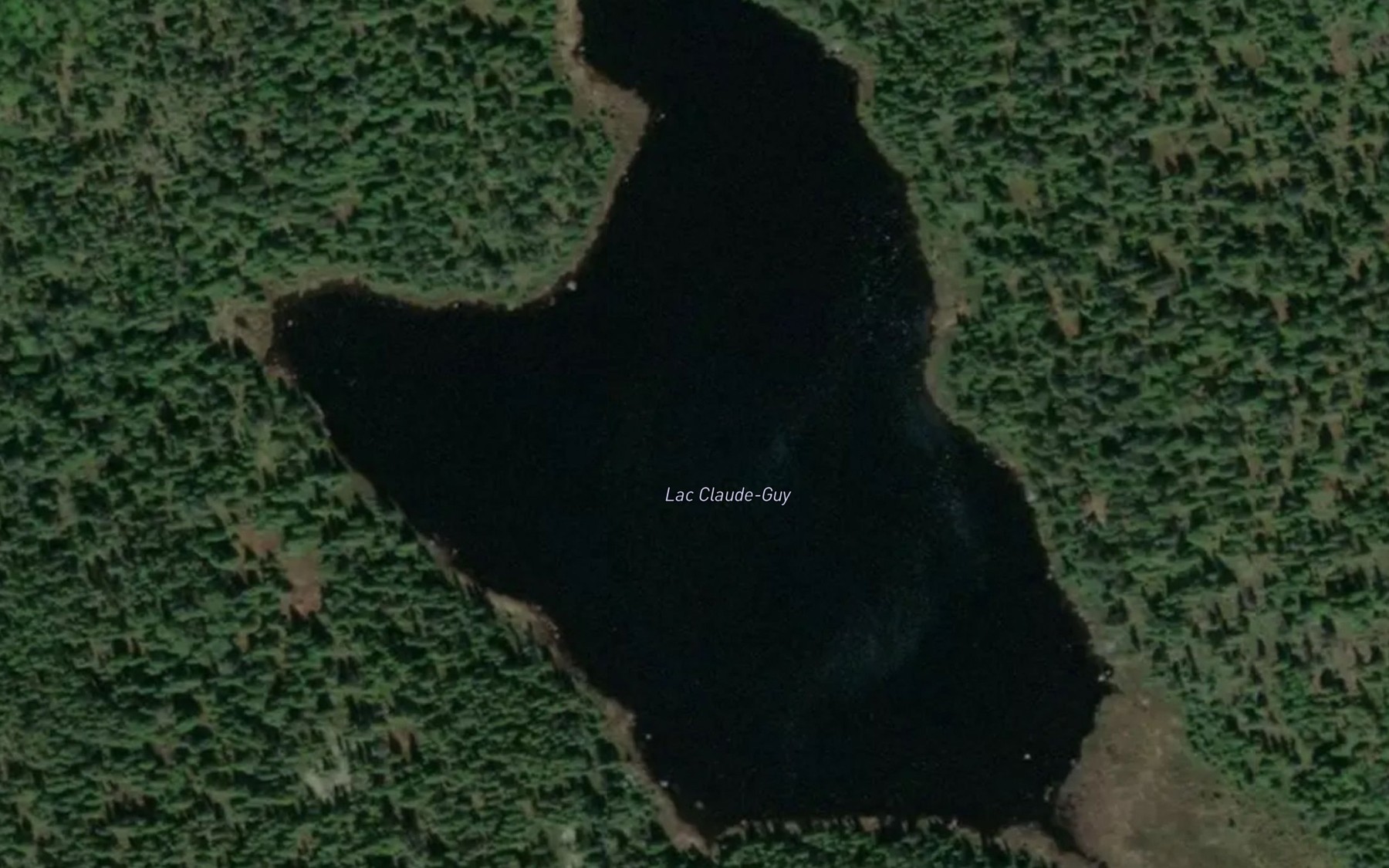 Satellite map of the Lac Claude-Guy