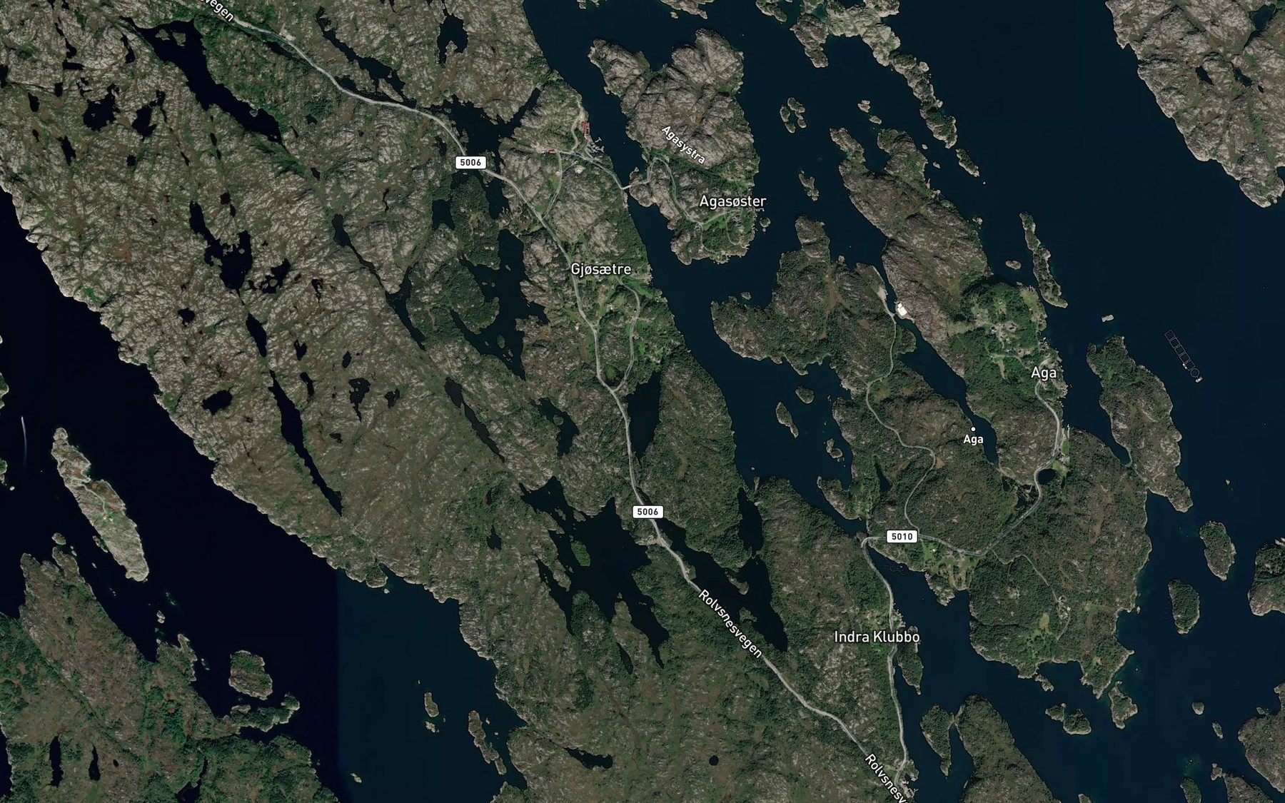 Satellite map of the Kvigetjorna