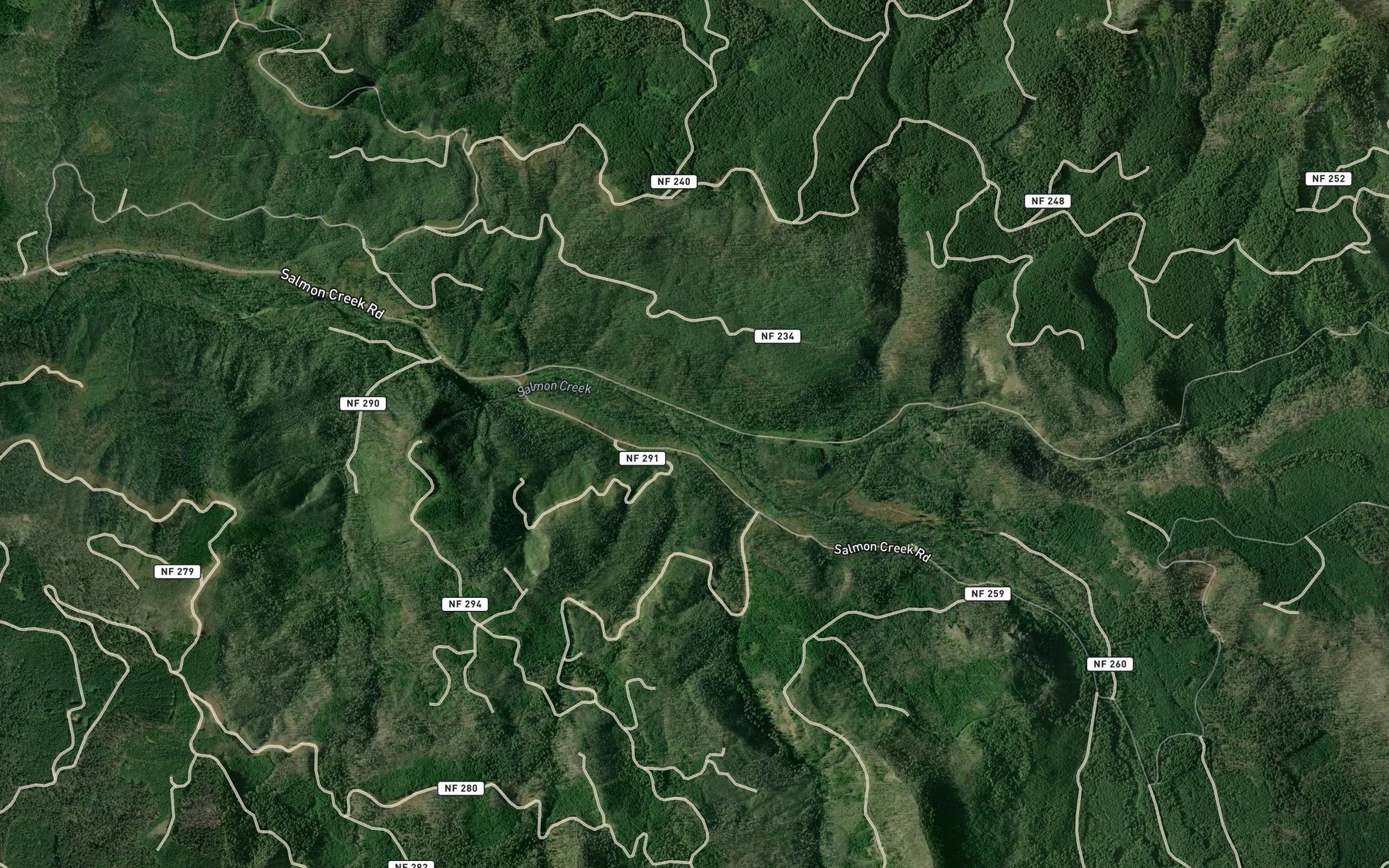 Satellite map of the Halo Creek