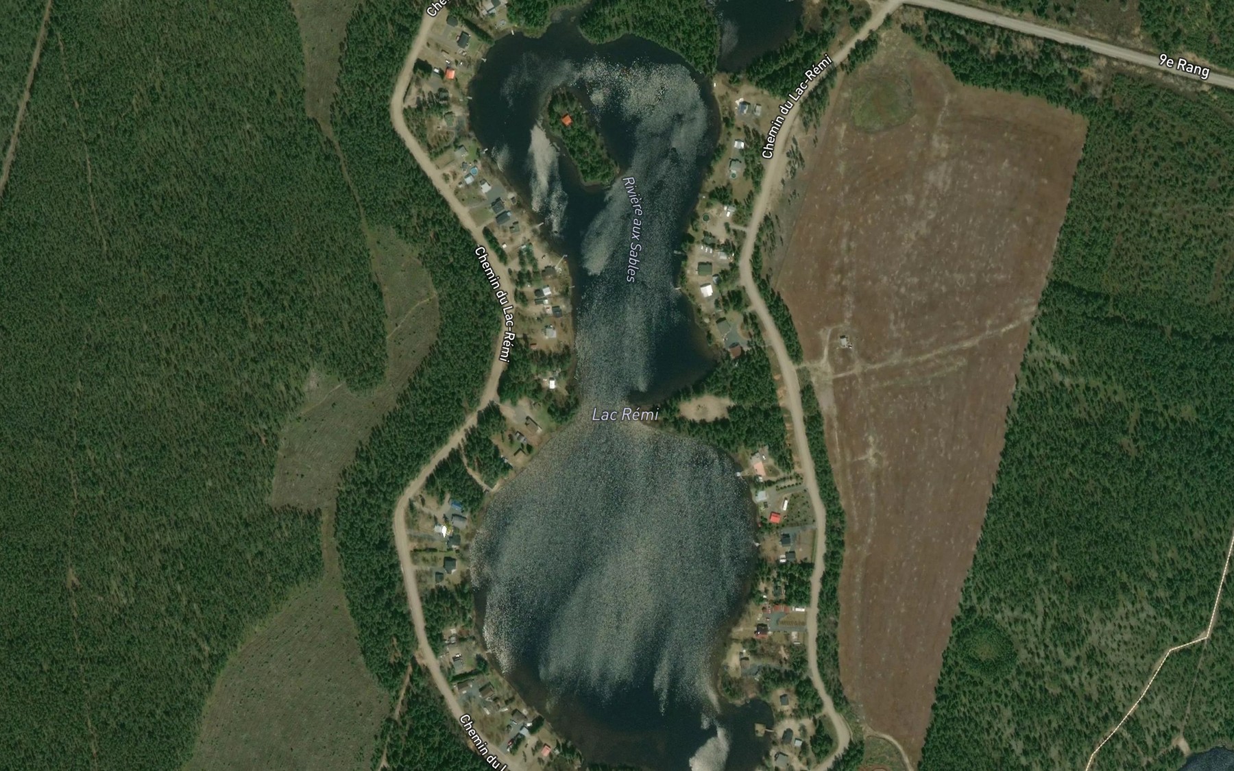 Satellite map of the Lac Remi