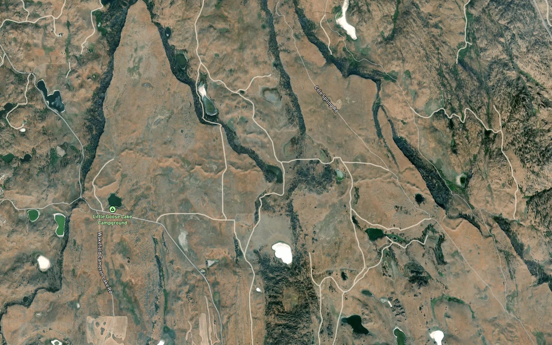 Satellite map of the Stink Lake
