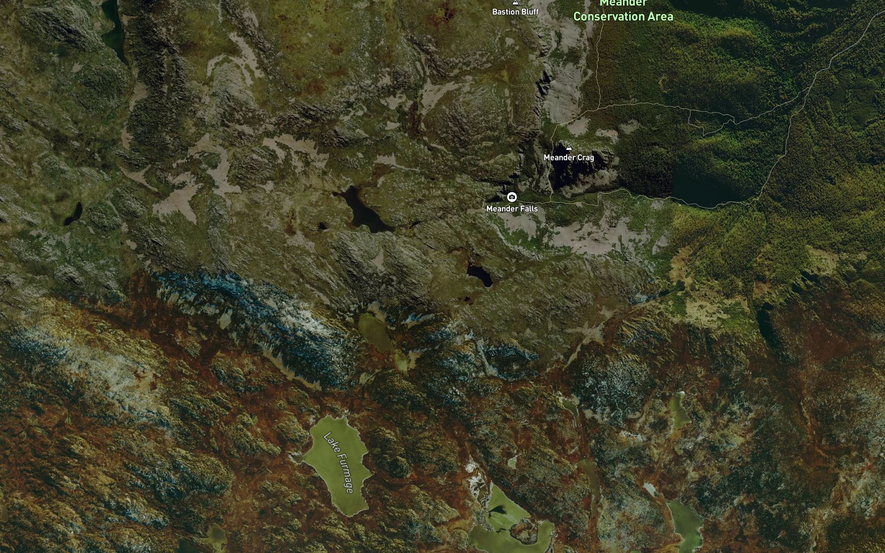 Satellite map of the Lonely Lake