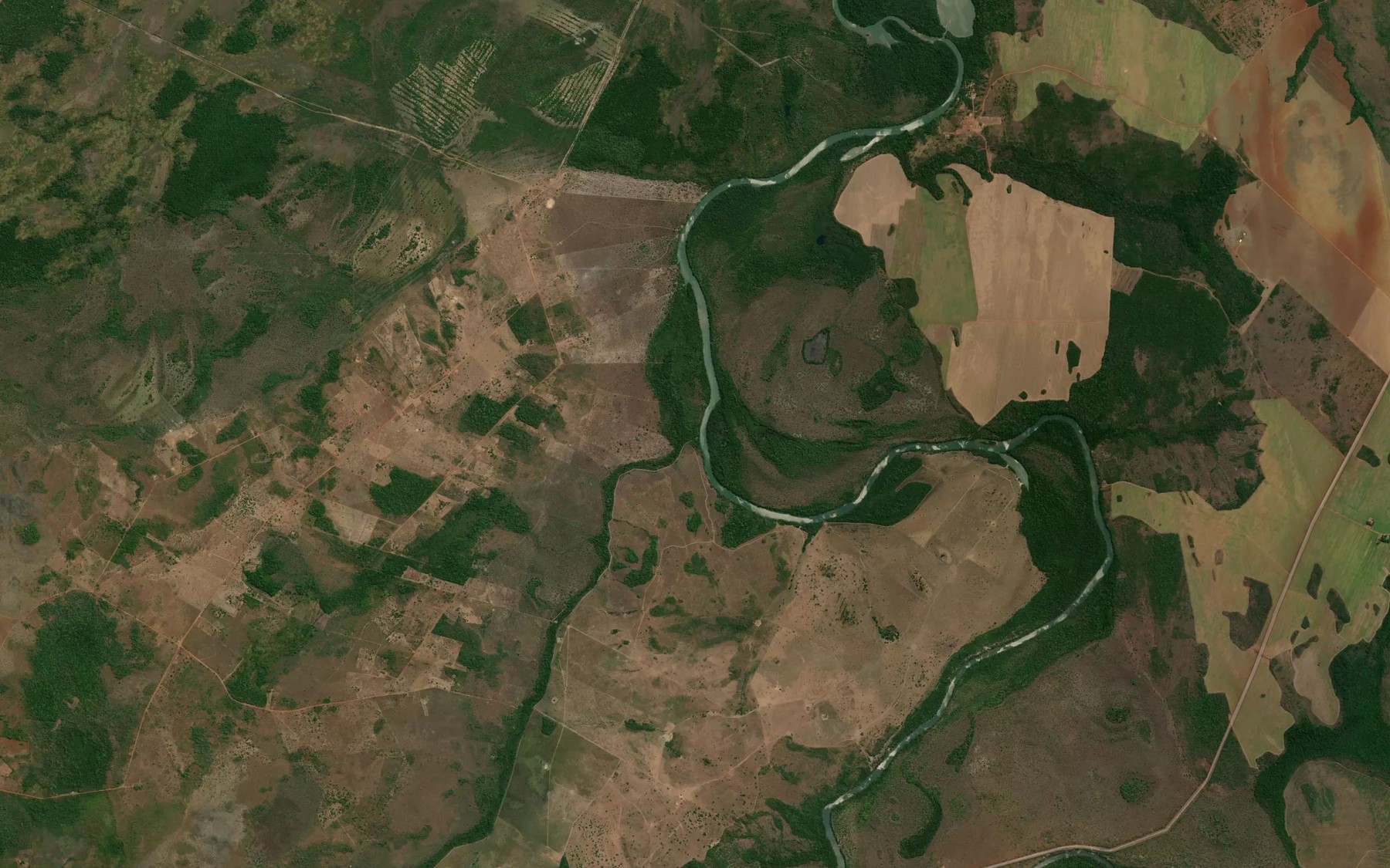 Satellite map of the Corrego Patizal