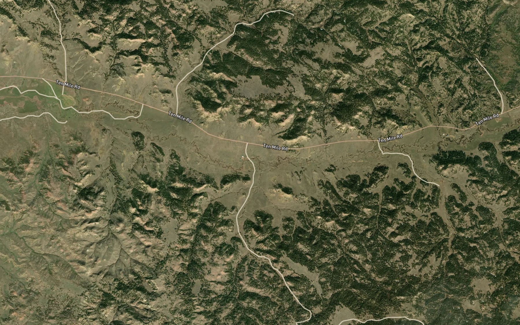 Satellite map of the Plum Creek