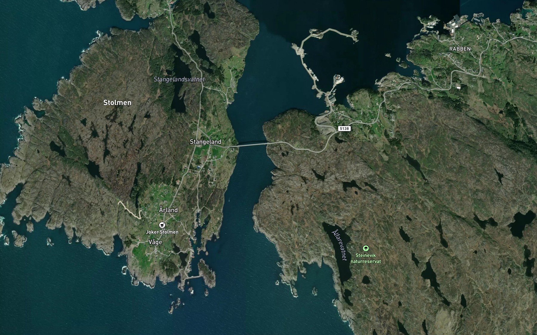 Satellite map of the Bogane