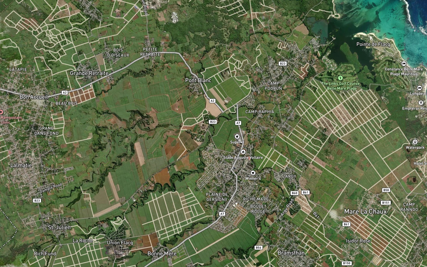 Satellite map of the Riviere Cere