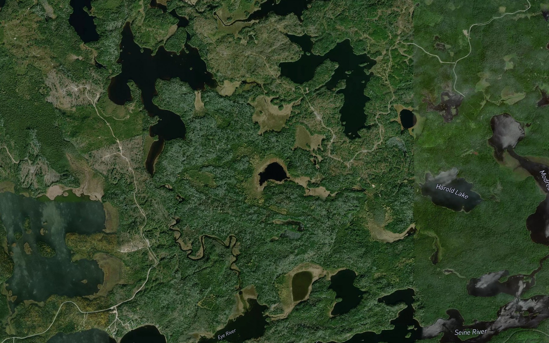 Satellite map of the Tea Lake