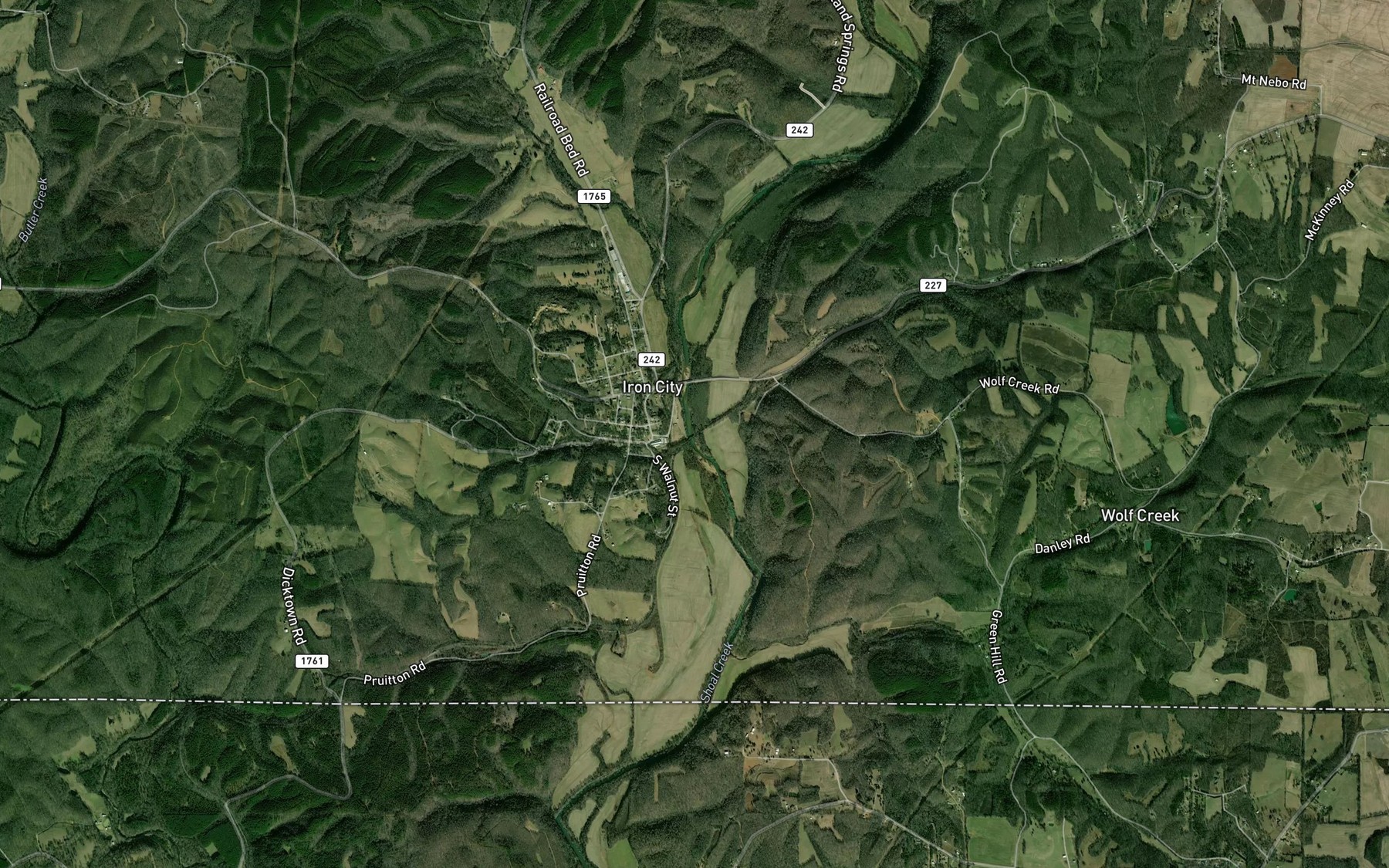 Satellite map of the Pinhook Branch